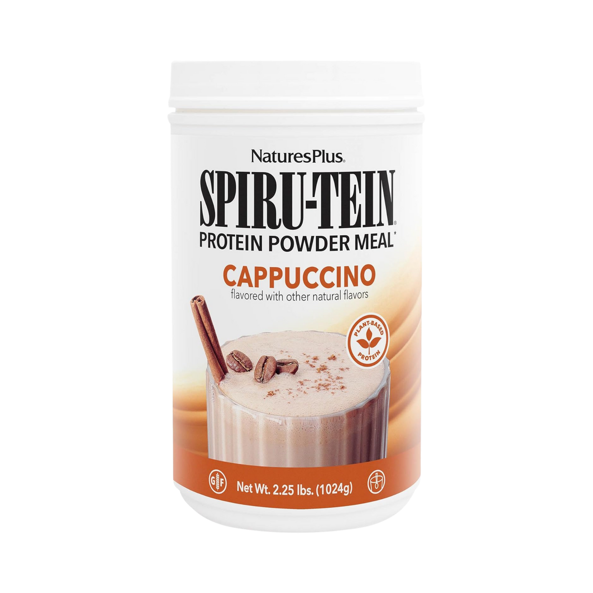 NaturesPlus, SPIRU-TEIN Shake, Cappuccino Flavor, 2.25 Lbs