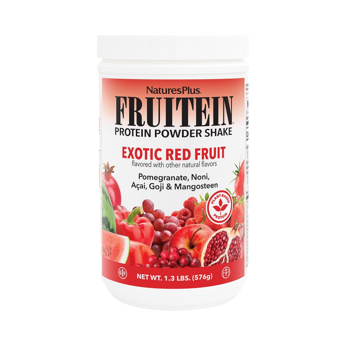 NaturesPlus, FRUITEIN Exotic Red Fruit Shake, 1.3 Lbs