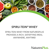 NaturesPlus, SPIRU-TEIN WHEY Shake, Vanilla, 1.05 Lb