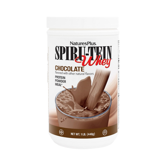 NaturesPlus, SPIRU-TEIN WHEY Shake, Chocolate, 1 Lb