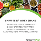 NaturesPlus, SPIRU-TEIN WHEY Shake, Chocolate, 1 Lb