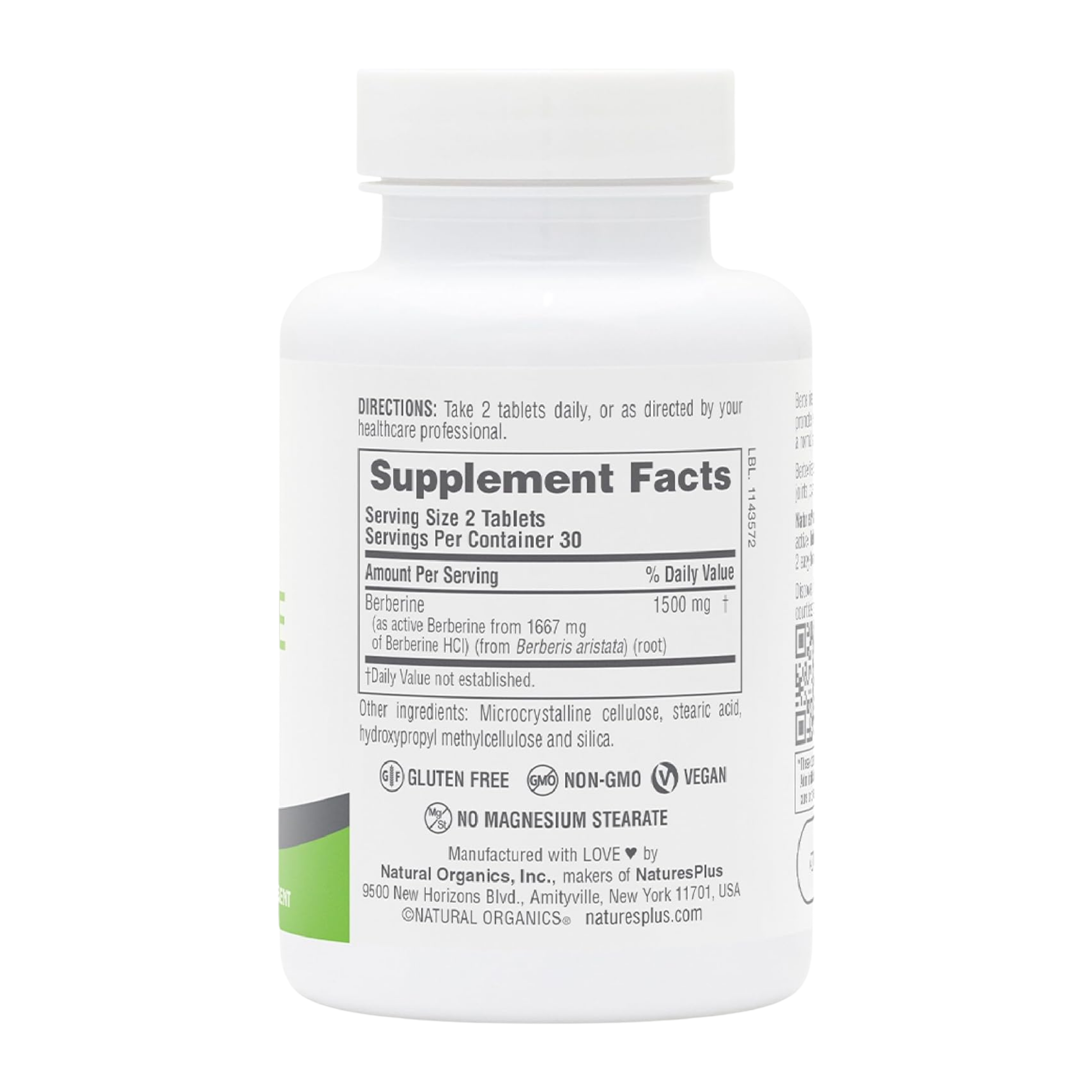 NaturesPlus, PRO Berberine, 1500 Mg, 60 Tablets