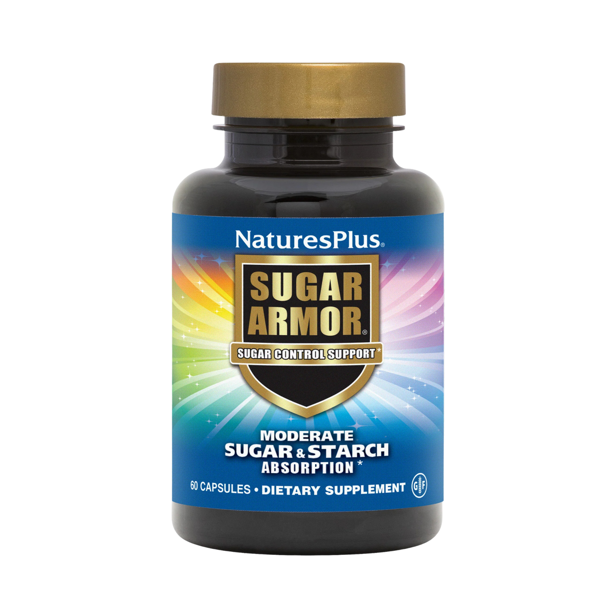 NaturesPlus, Sugar Armor, Sugar Control Support, 60 Vegetarian Capsules