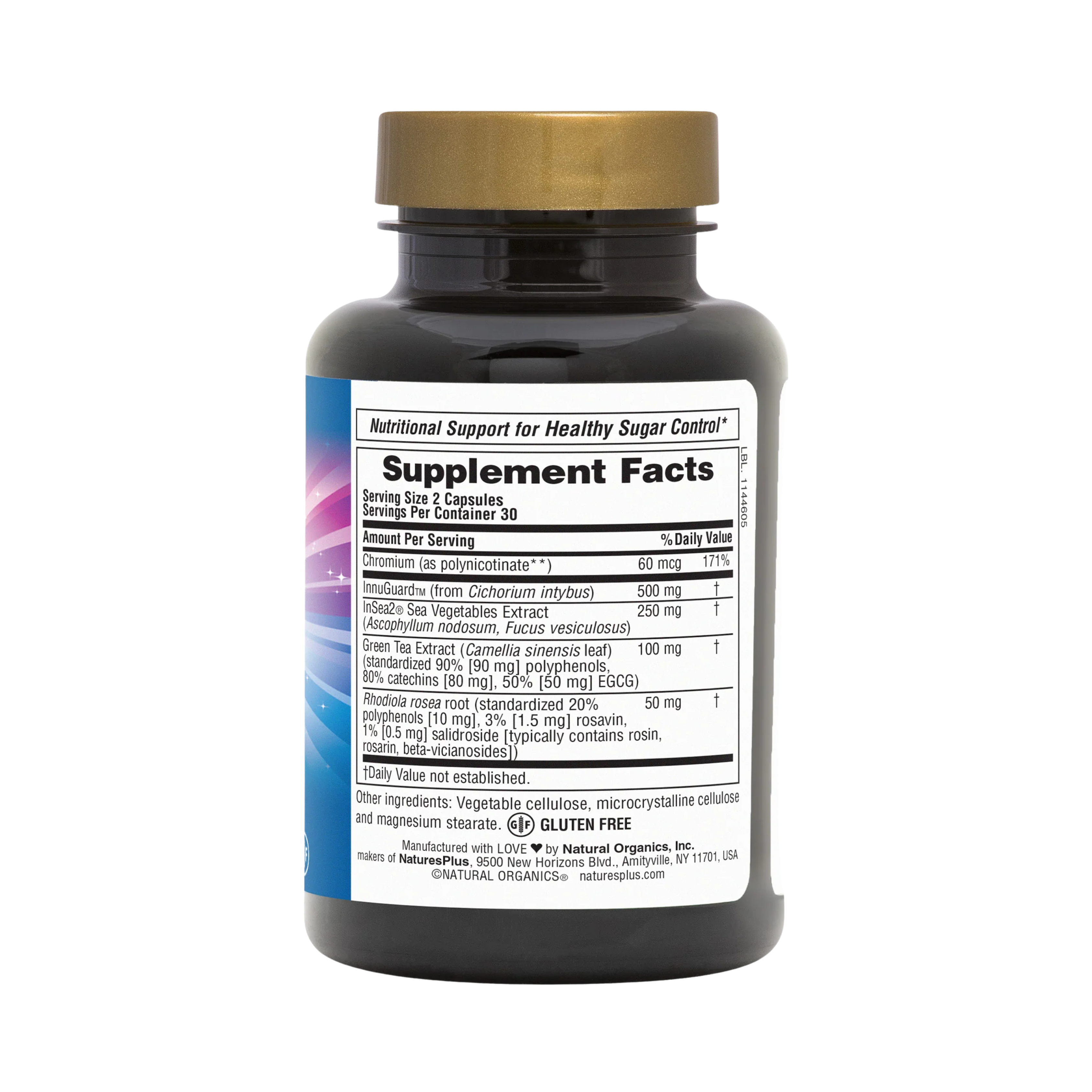 NaturesPlus, Sugar Armor, Sugar Control Support, 60 Vegetarian Capsules