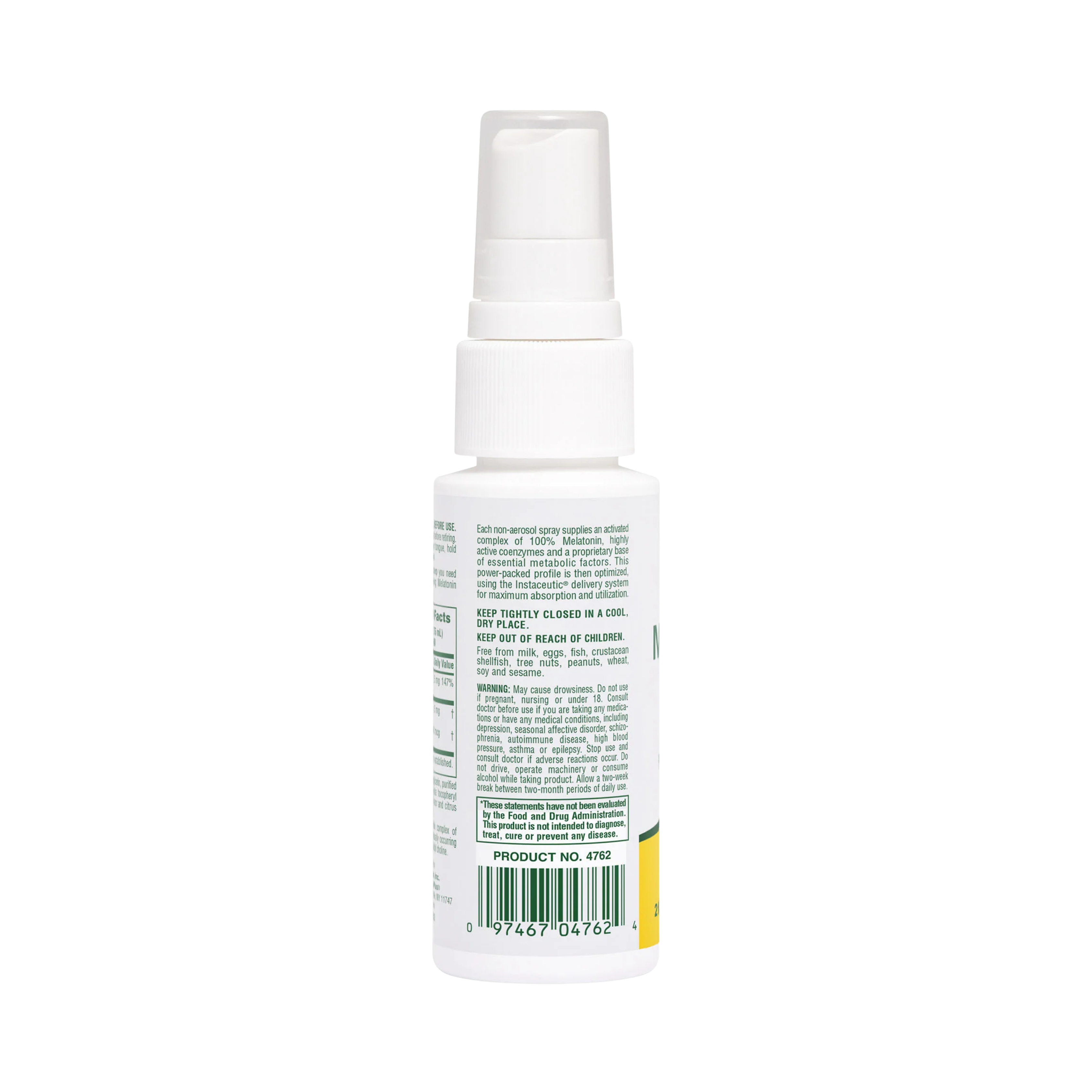 NaturesPlus, Melatonin, Fast Acting, Natural Peppermint, 1.5 Mg, 2 Fl Oz