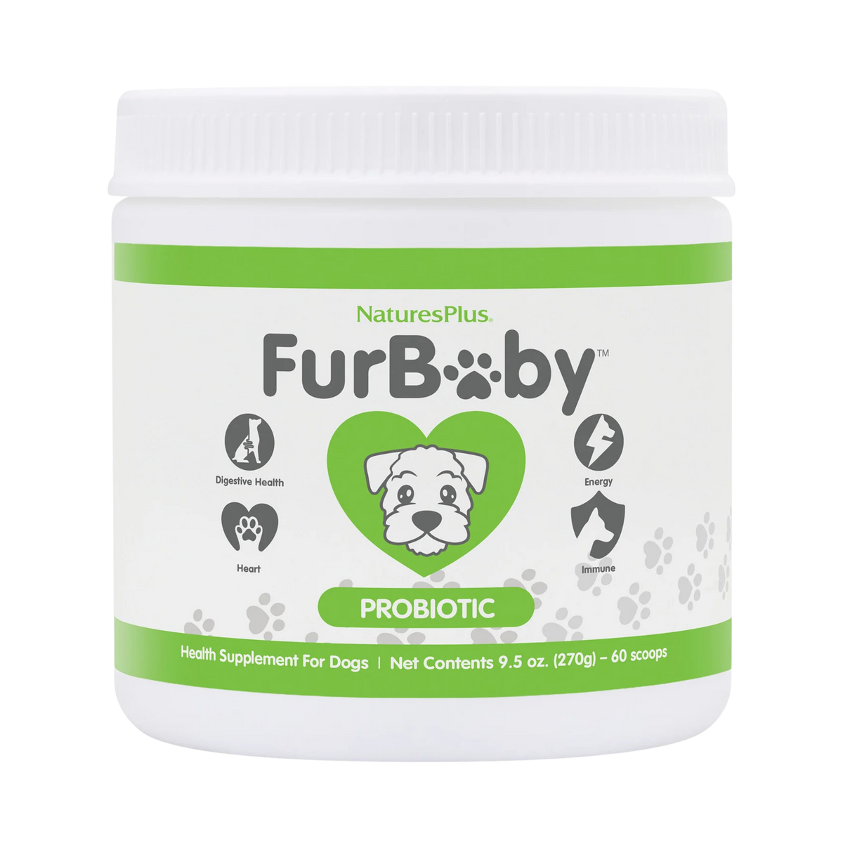 NaturesPlus, FurBaby, Probiotic for Dogs, 9.5 Oz