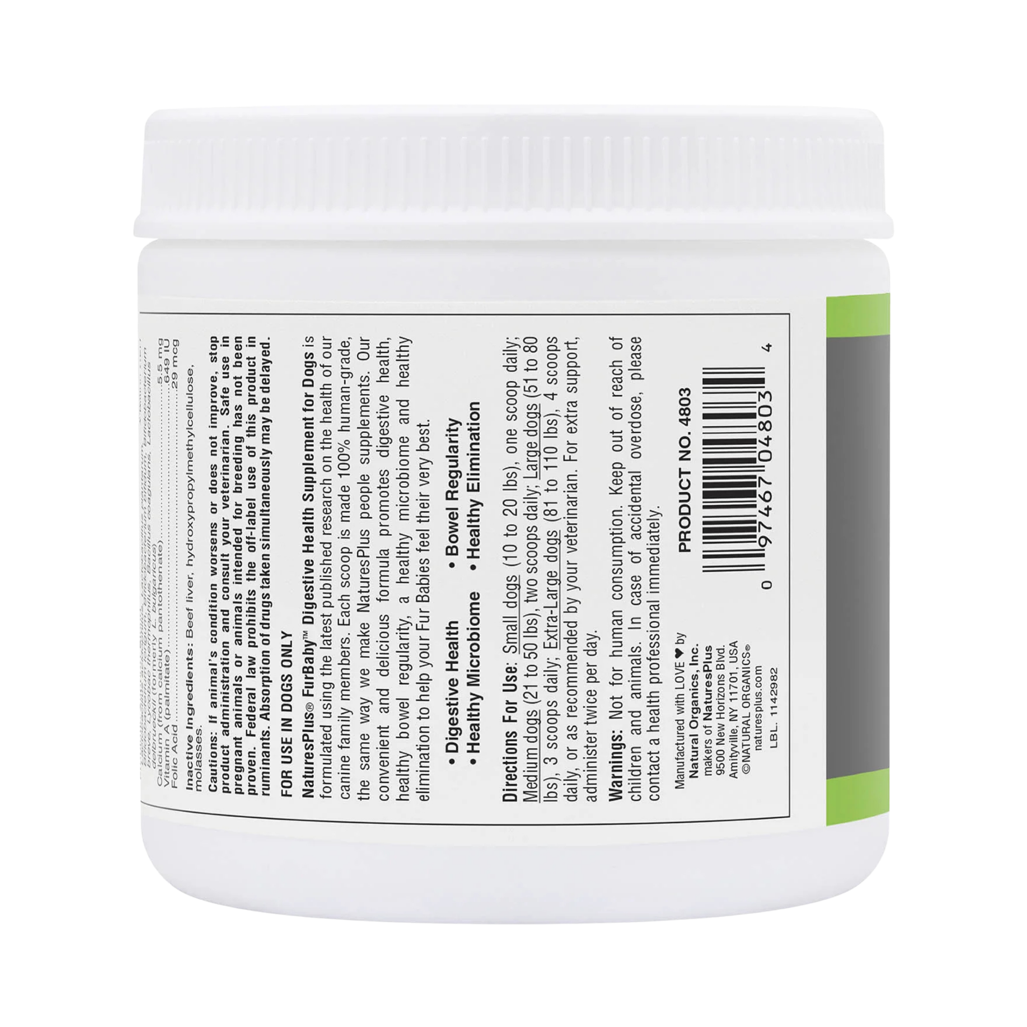 NaturesPlus, FurBaby, Digestive Support for Dogs, 7.4 Oz