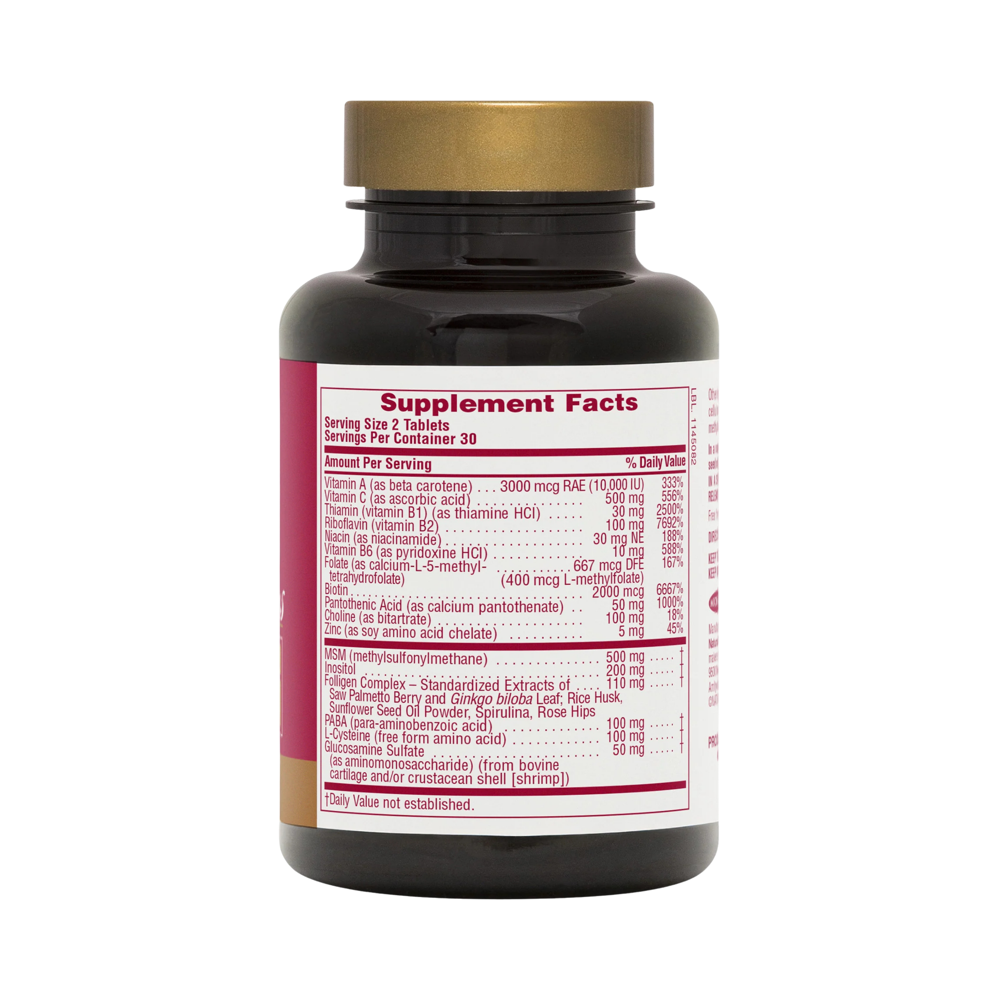 NaturesPlus, Ultra Hair Plus with MSM, For Men and Women, 60 Tablets
