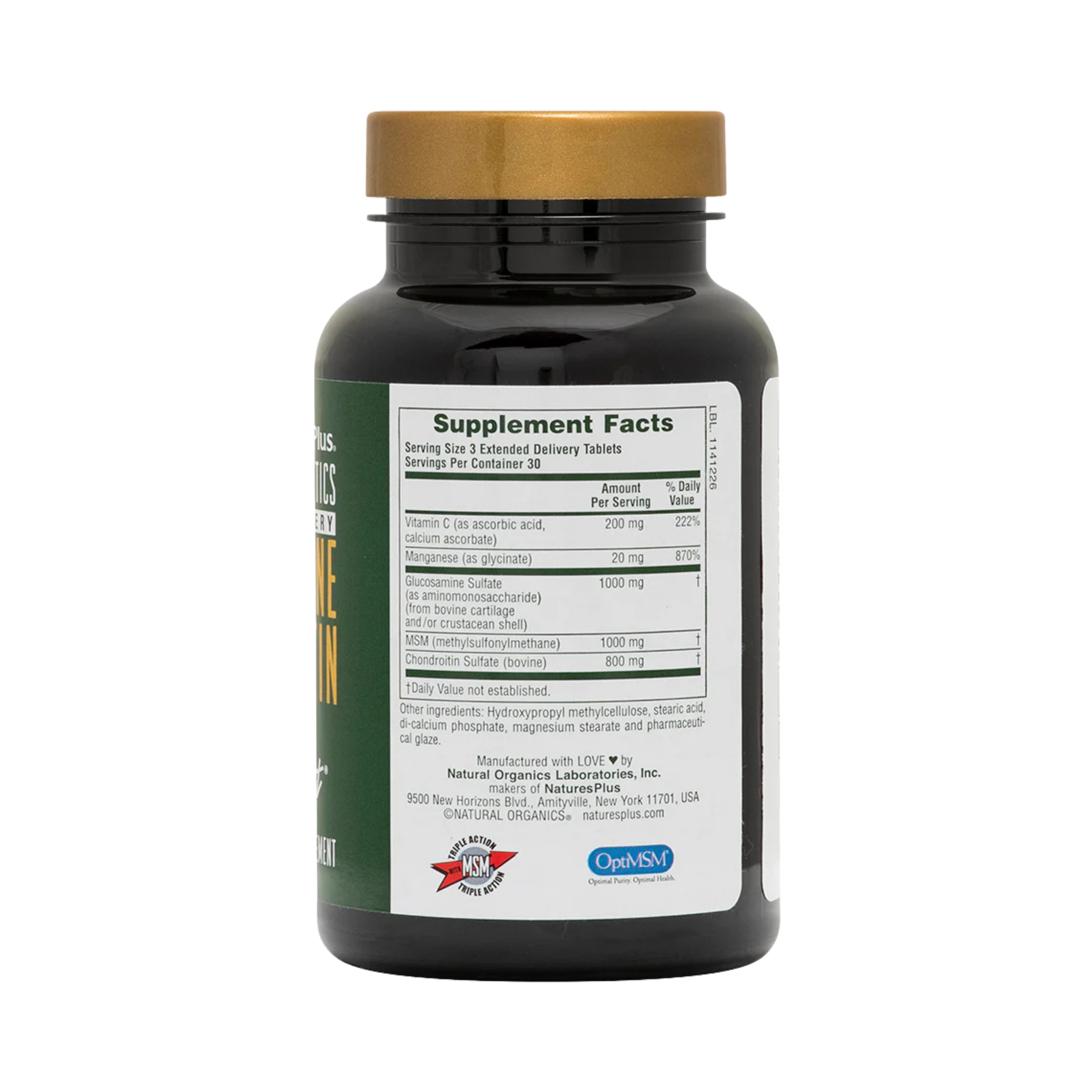 NaturesPlus, Glucosamine Chondroitin Msm Ultra Rx Joint, 90 Tablets