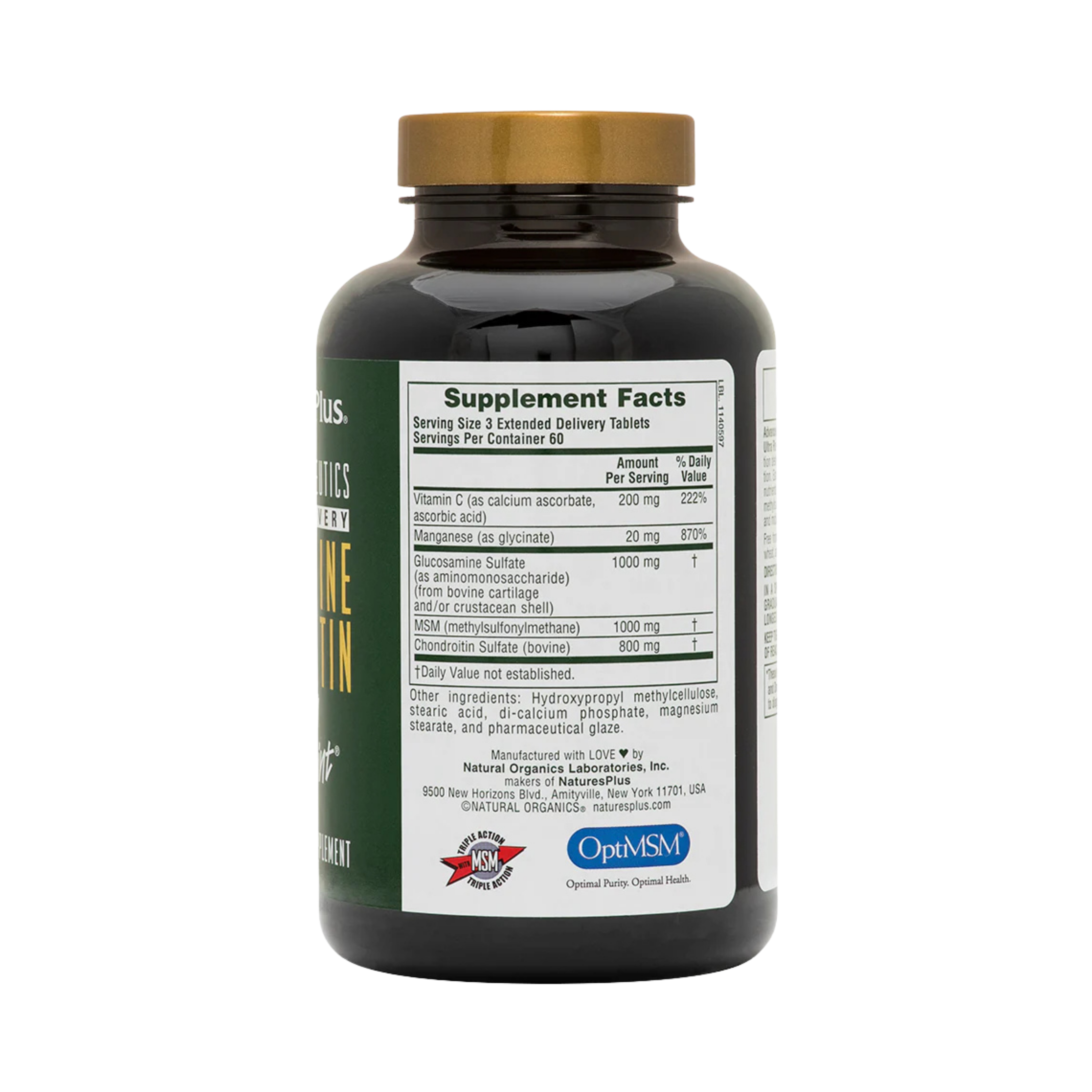 NaturesPlus, Glucosamine/Chondroitin MSM Ultra Rx-Joint, 180 Tablets
