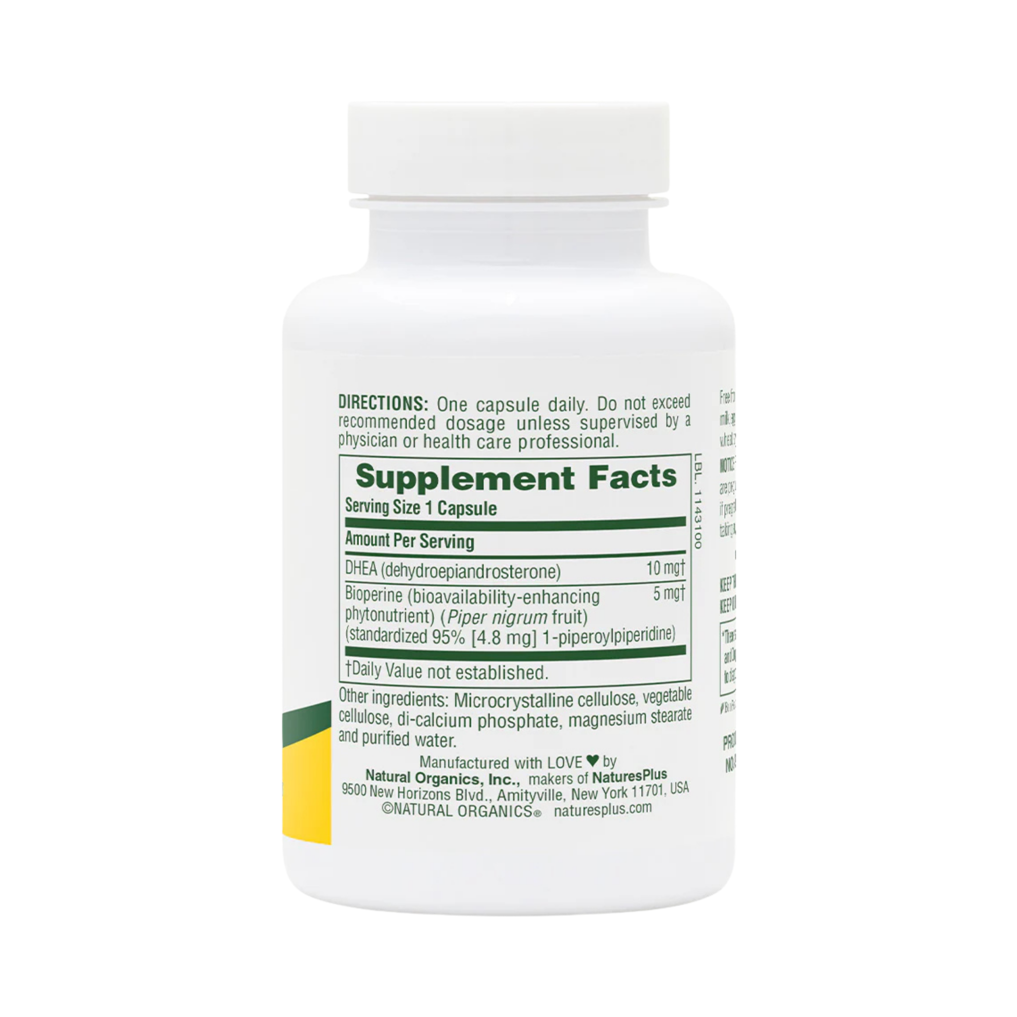 NaturesPlus, DHEA-10 With Bioperine, 90 Capsules