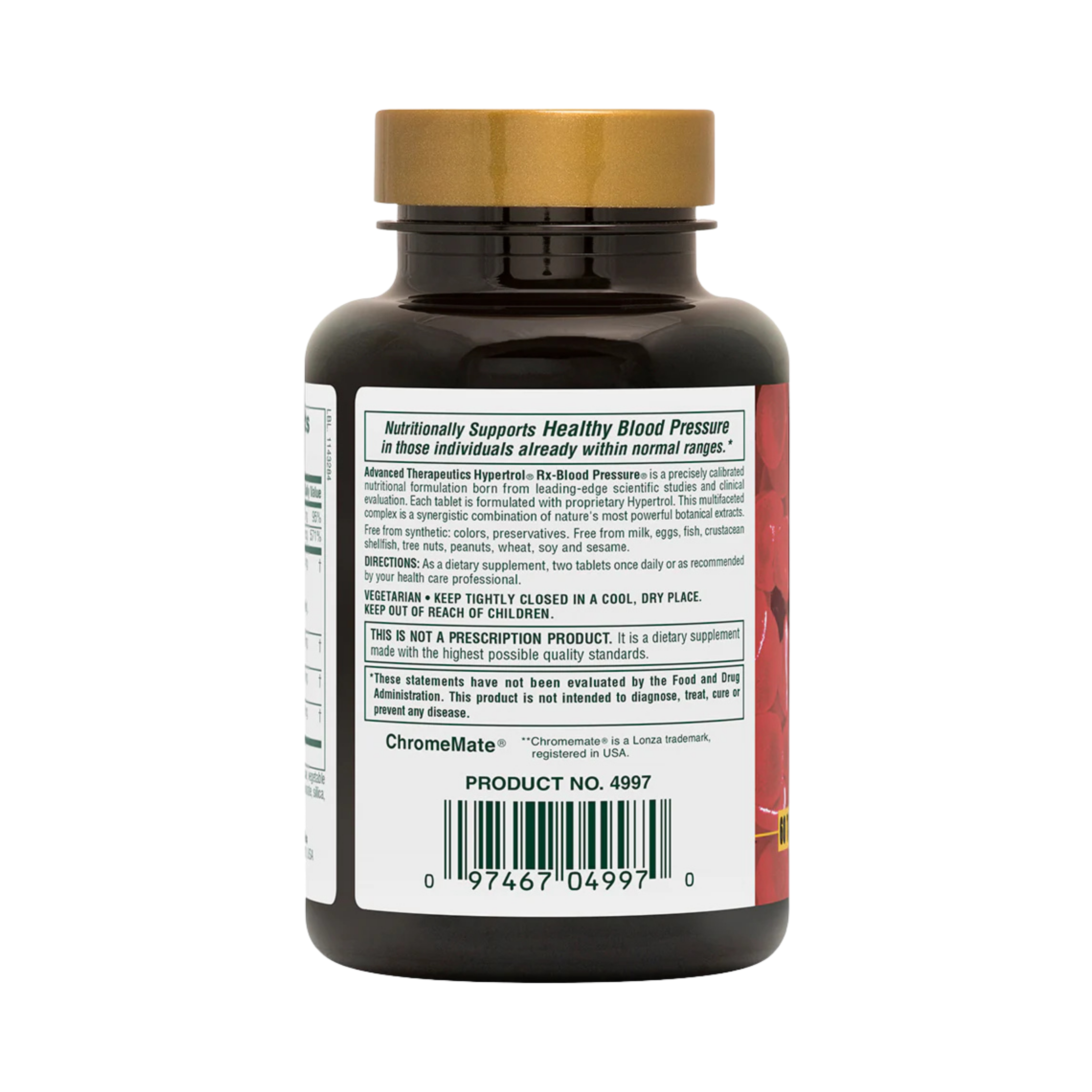 NaturesPlus, Advanced Therapeutics, Hypertrol, RX Blood Pressure, 60 Tablets