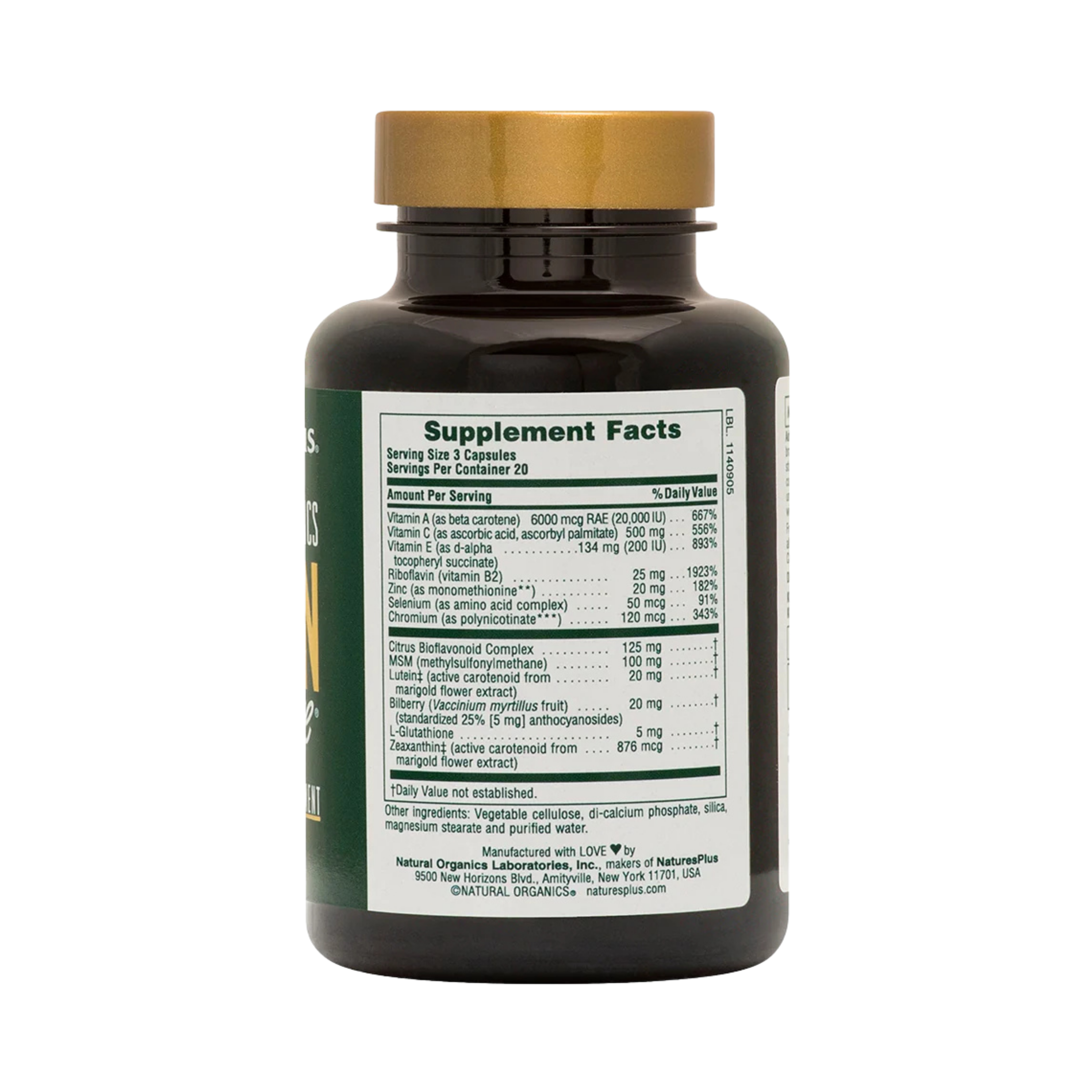 NaturesPlus, Advanced Therapeutics, Lutein RX-Eye, 60 Capsules