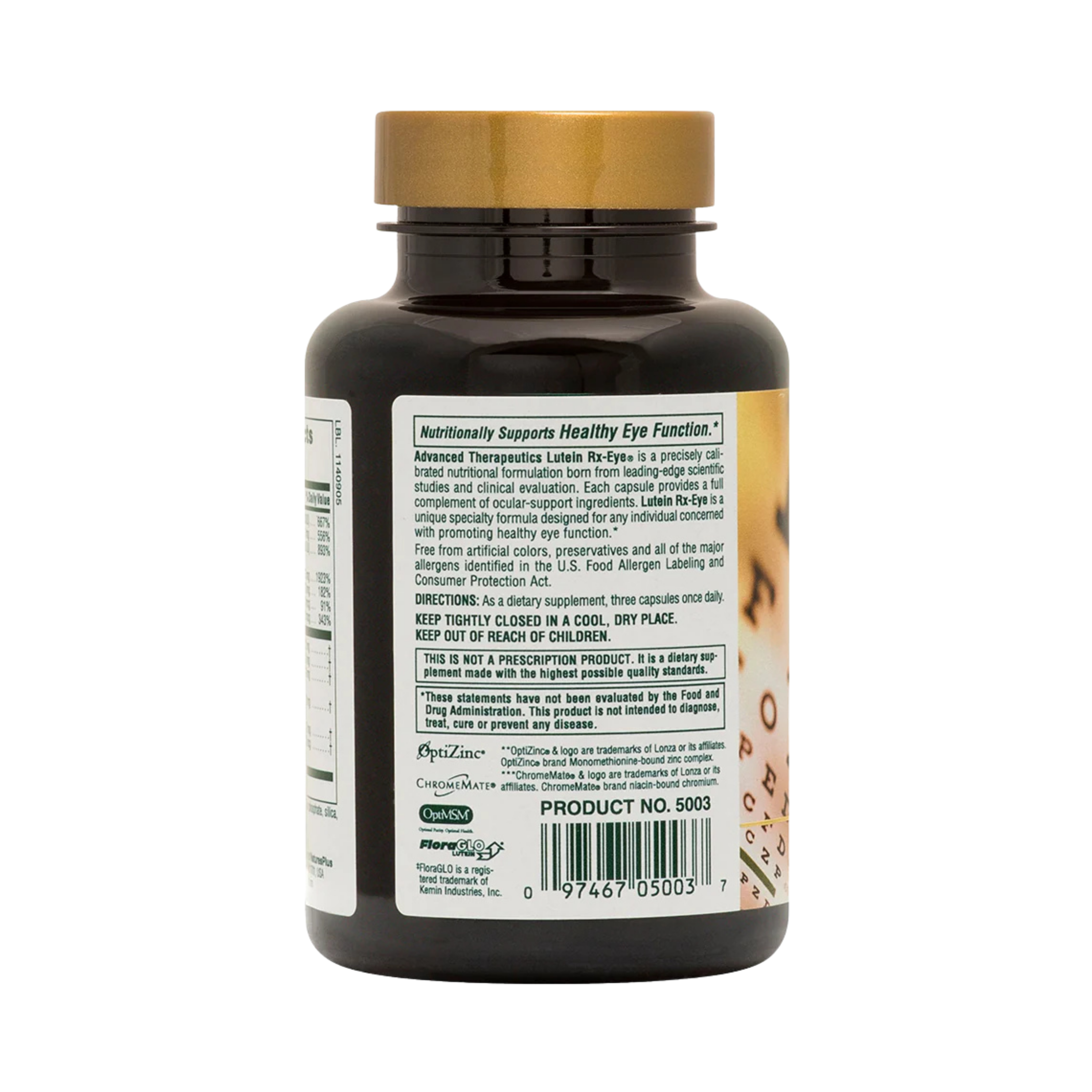 NaturesPlus, Advanced Therapeutics, Lutein RX-Eye, 60 Capsules