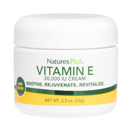 NaturesPlus, Vitamin E Cream With MSM, 30,000 IU, 2.2 Oz