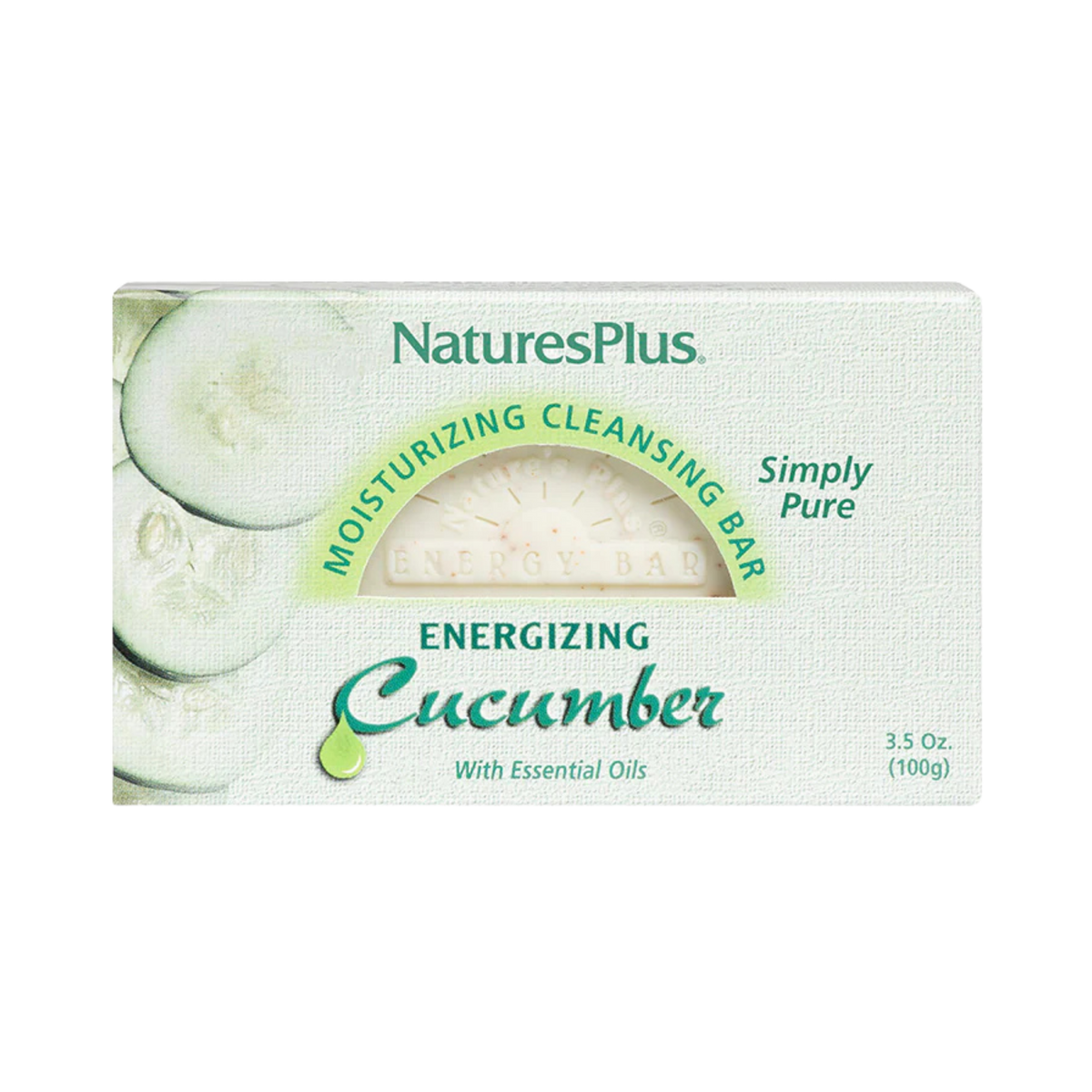 NaturesPlus, Cucumber Moisturizing Cleansing Bar, 3.5 Oz