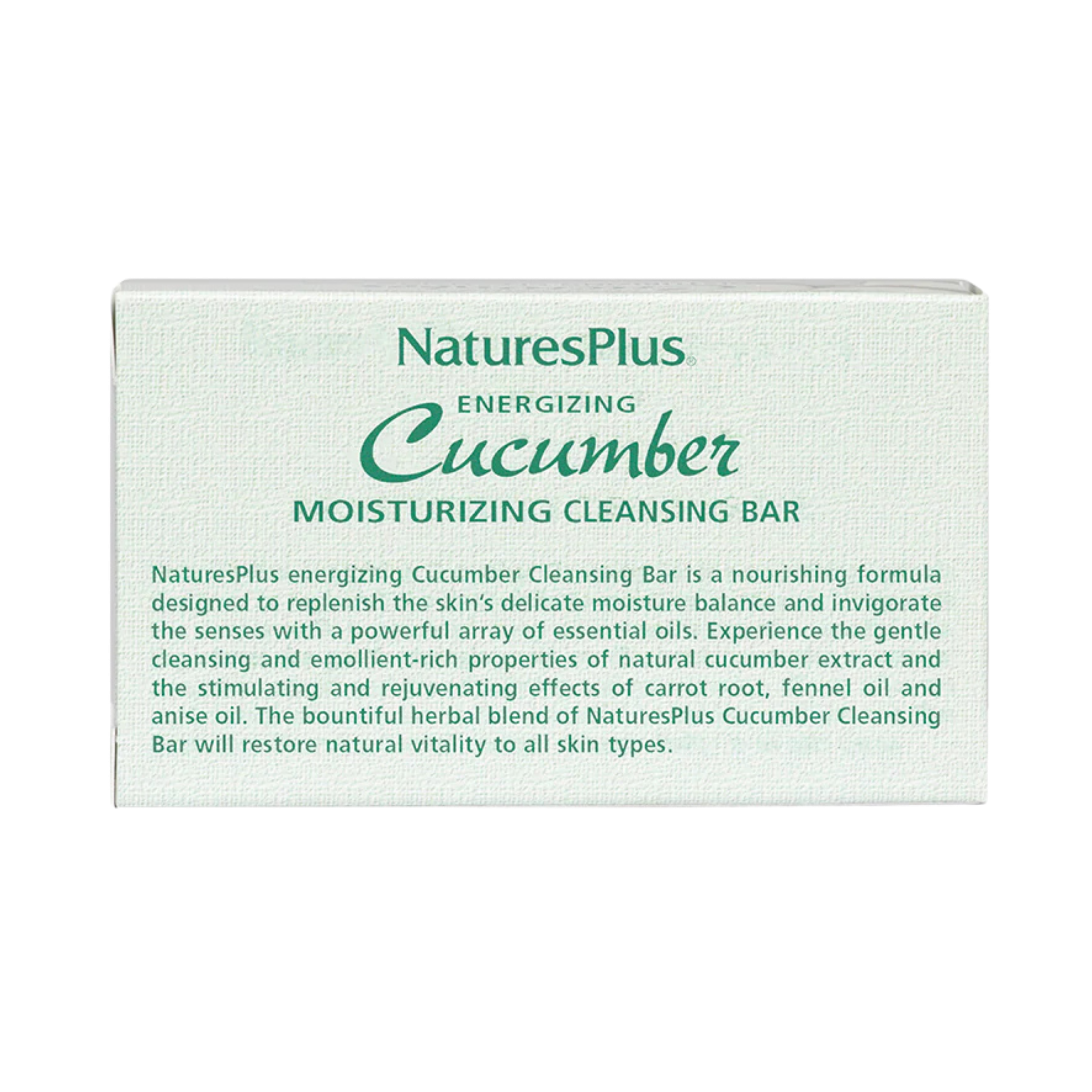 NaturesPlus, Cucumber Moisturizing Cleansing Bar, 3.5 Oz