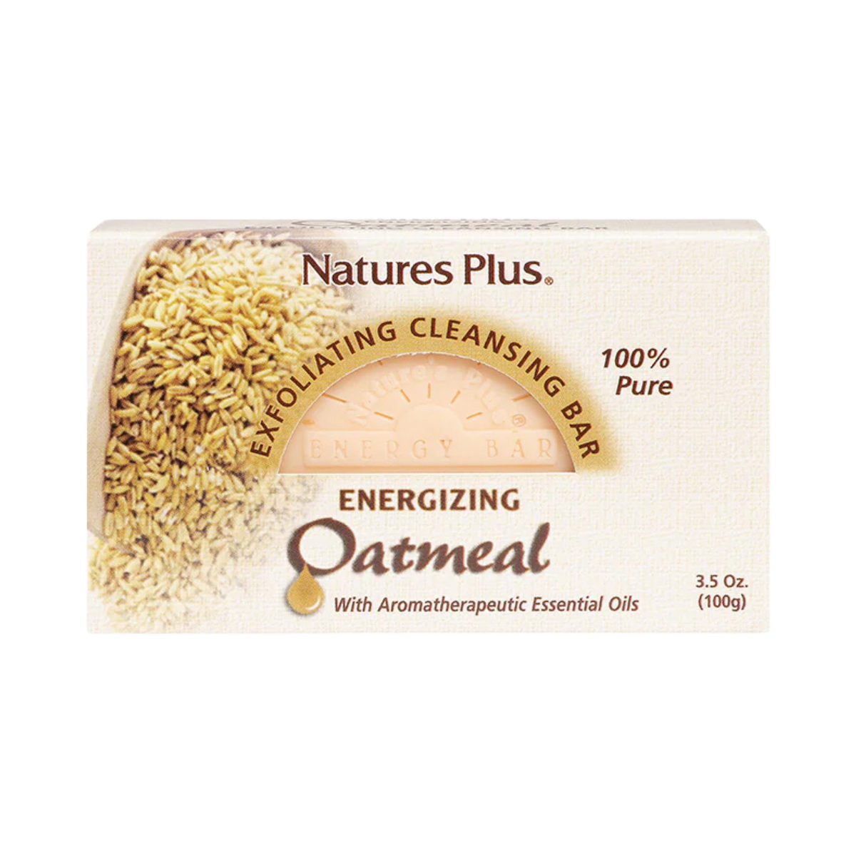 NaturesPlus, Oatmeal Exfoliating Cleansing Bar, 3.5 Oz