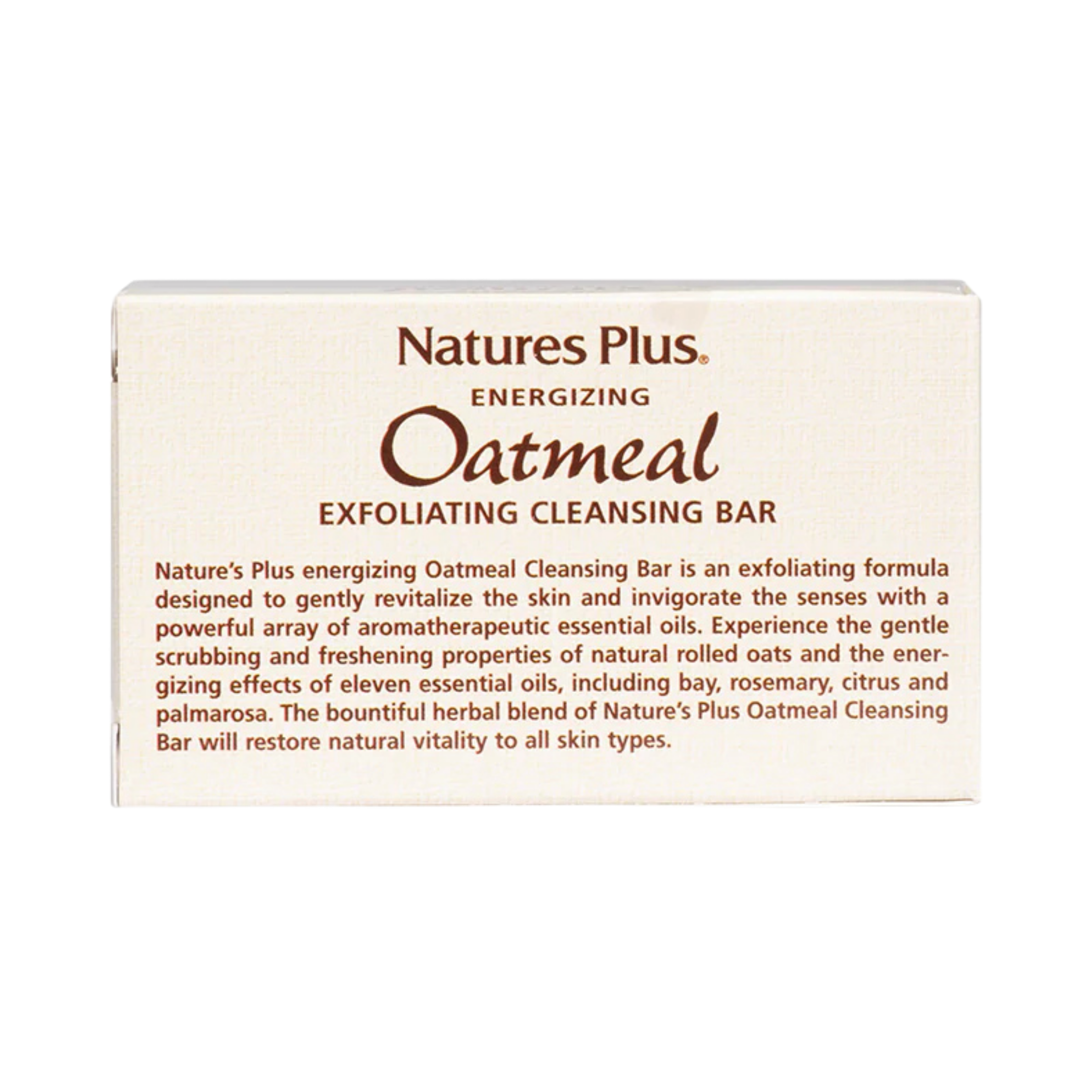 NaturesPlus, Oatmeal Exfoliating Cleansing Bar, 3.5 Oz