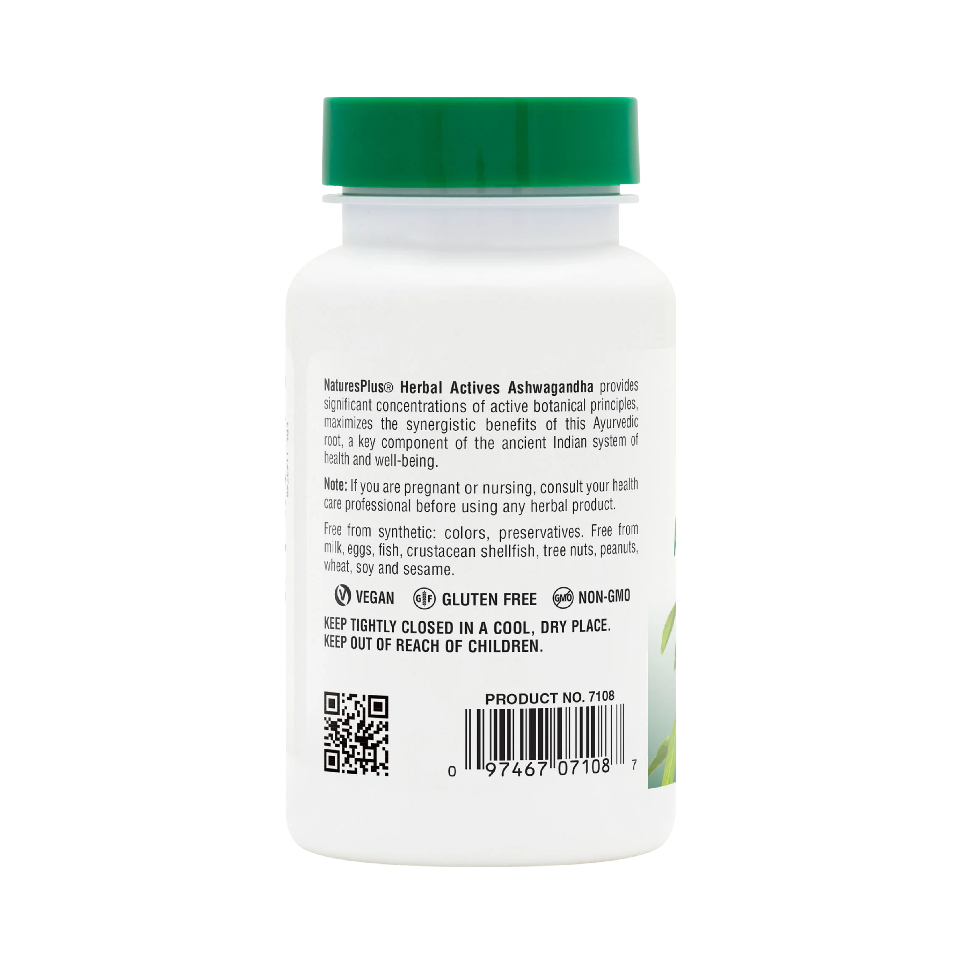 NaturesPlus, Herbal Actives, Ashwagandha, 450 Mg, 60 Capsules
