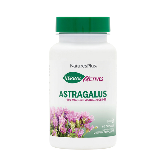 NaturesPlus, Herbal Actives, Astragalus, 450 Mg, 60 Capsules