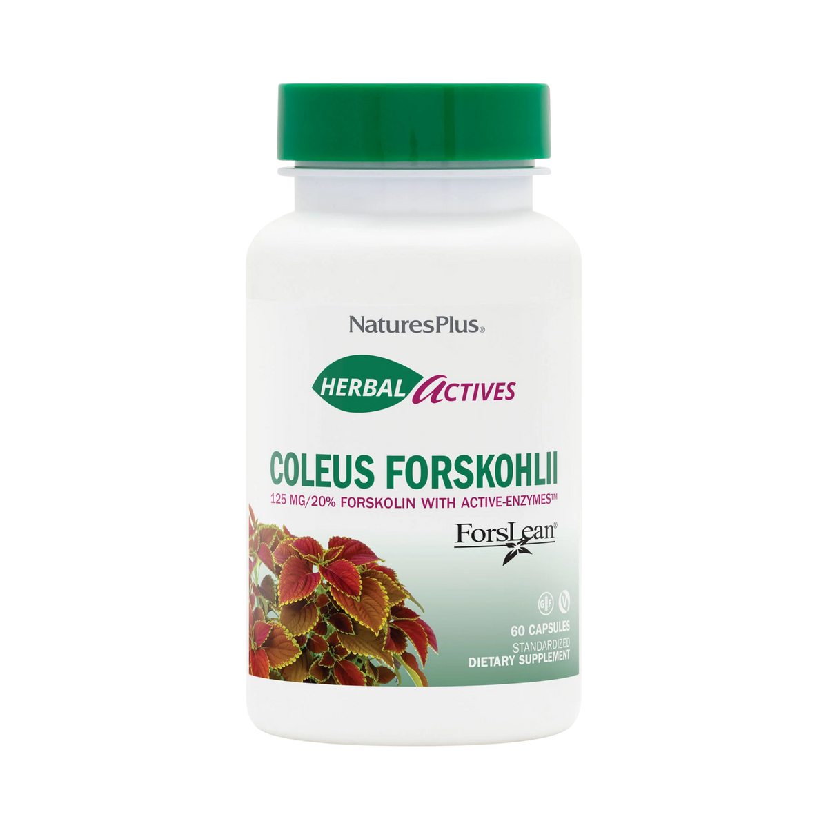 NaturesPlus, Herbal Actives Coleus Forskohlii, 60 Vegetarian Capsules