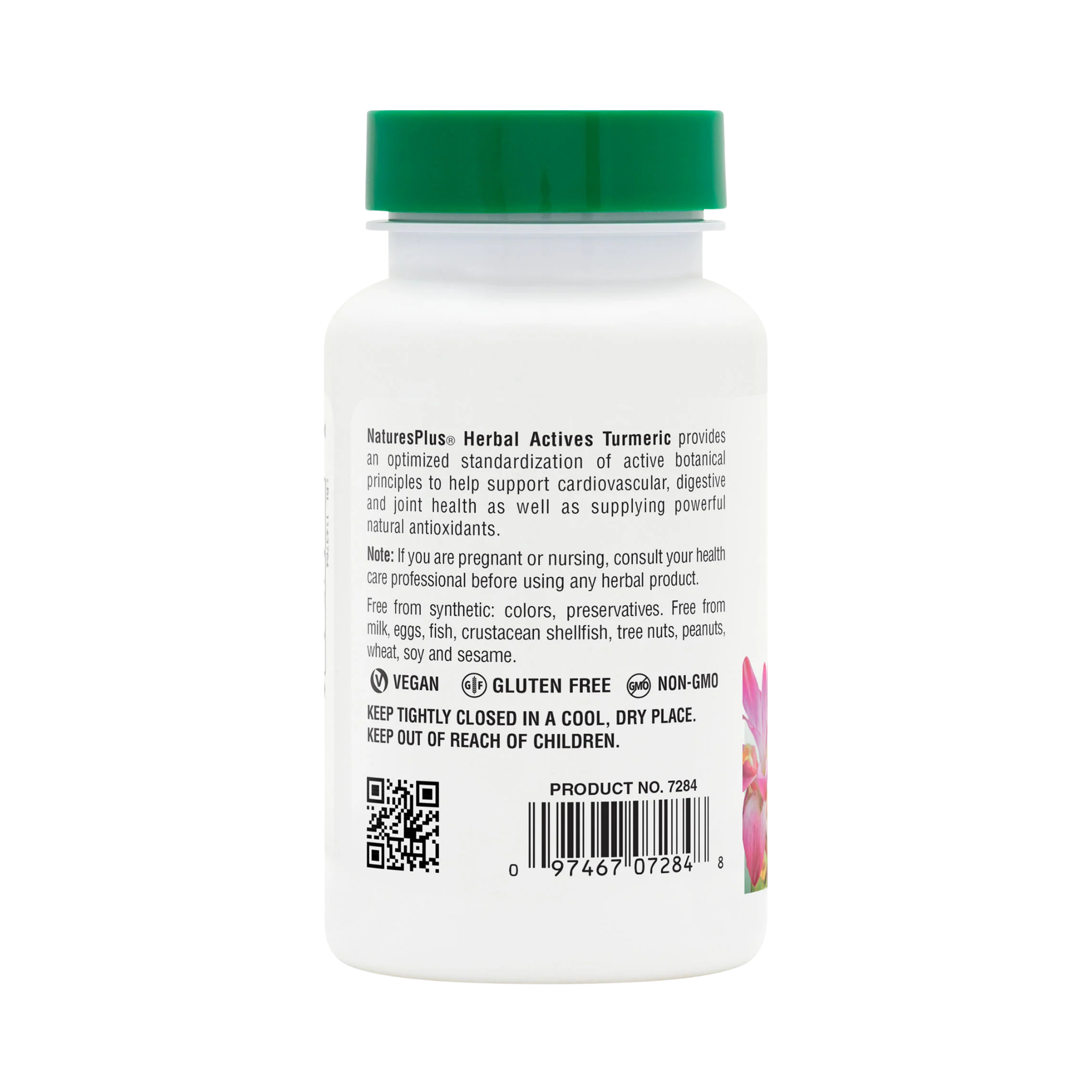 NaturesPlus, Herbal Actives, Turmeric, 400 Mg, 60 Capsules