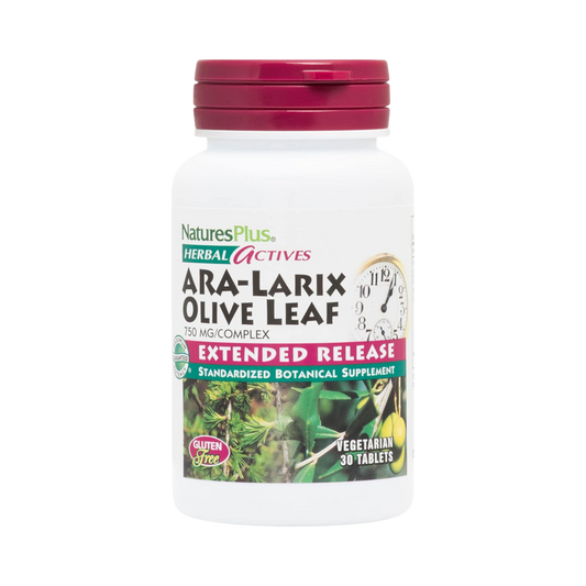 NaturesPlus, Herbal Actives ARA Larix Olive Leaf, 30 Tablets