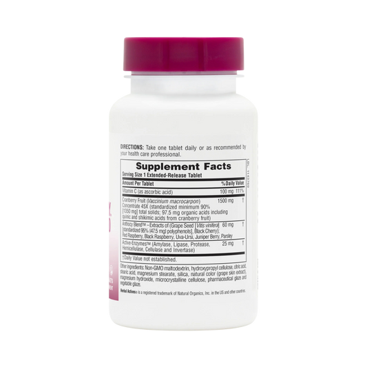 NaturesPlus, Herbal Actives, Ultra Cranberry 1500, 30 Tablets