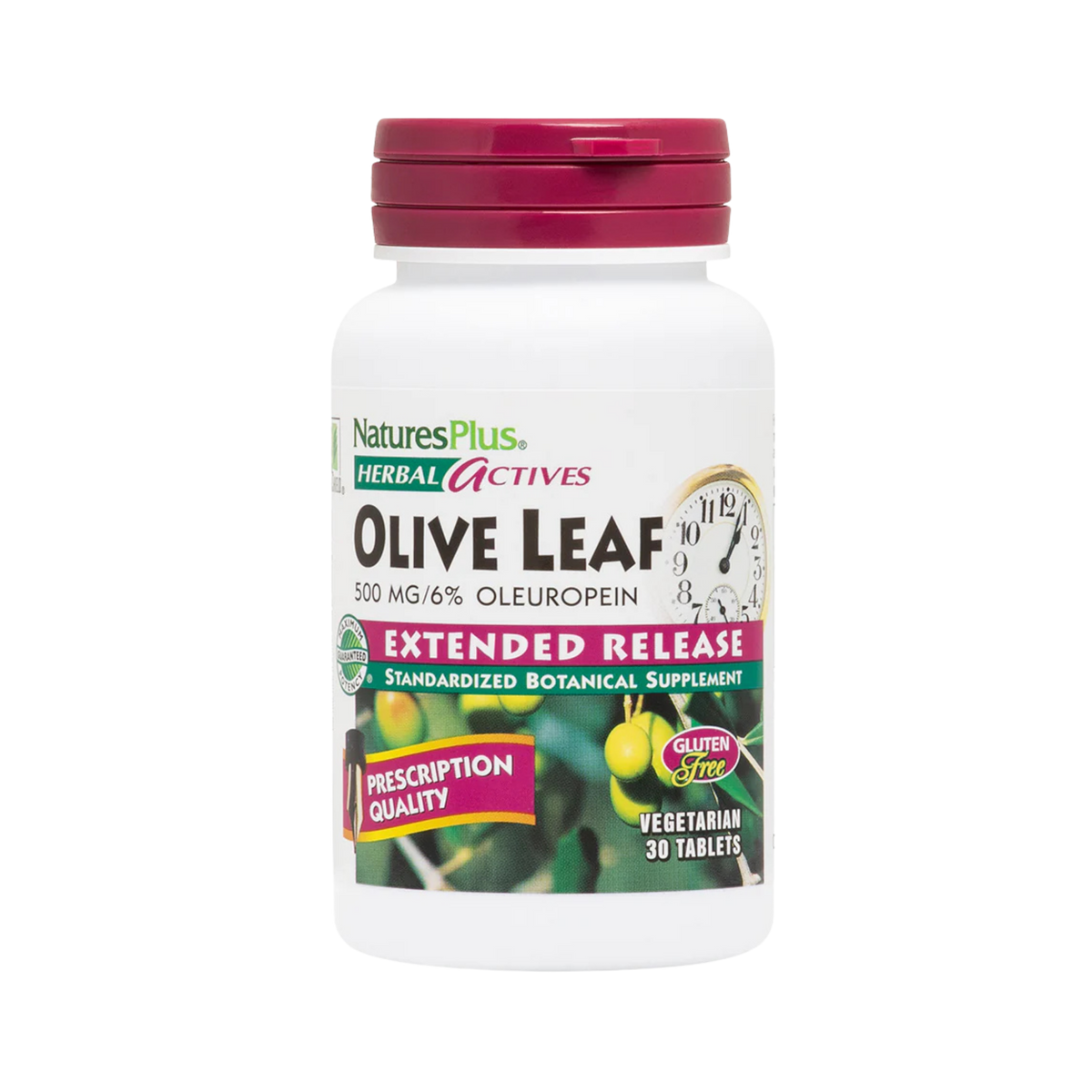 Natures Plus, Olive Leaf Extract 500 Mg Time Release, 30 Sustained Release Tablets
