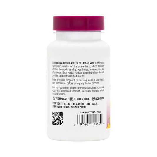 NaturesPlus, Herbal Actives, St. John's Wort, 450 Mg, 60 Tablets