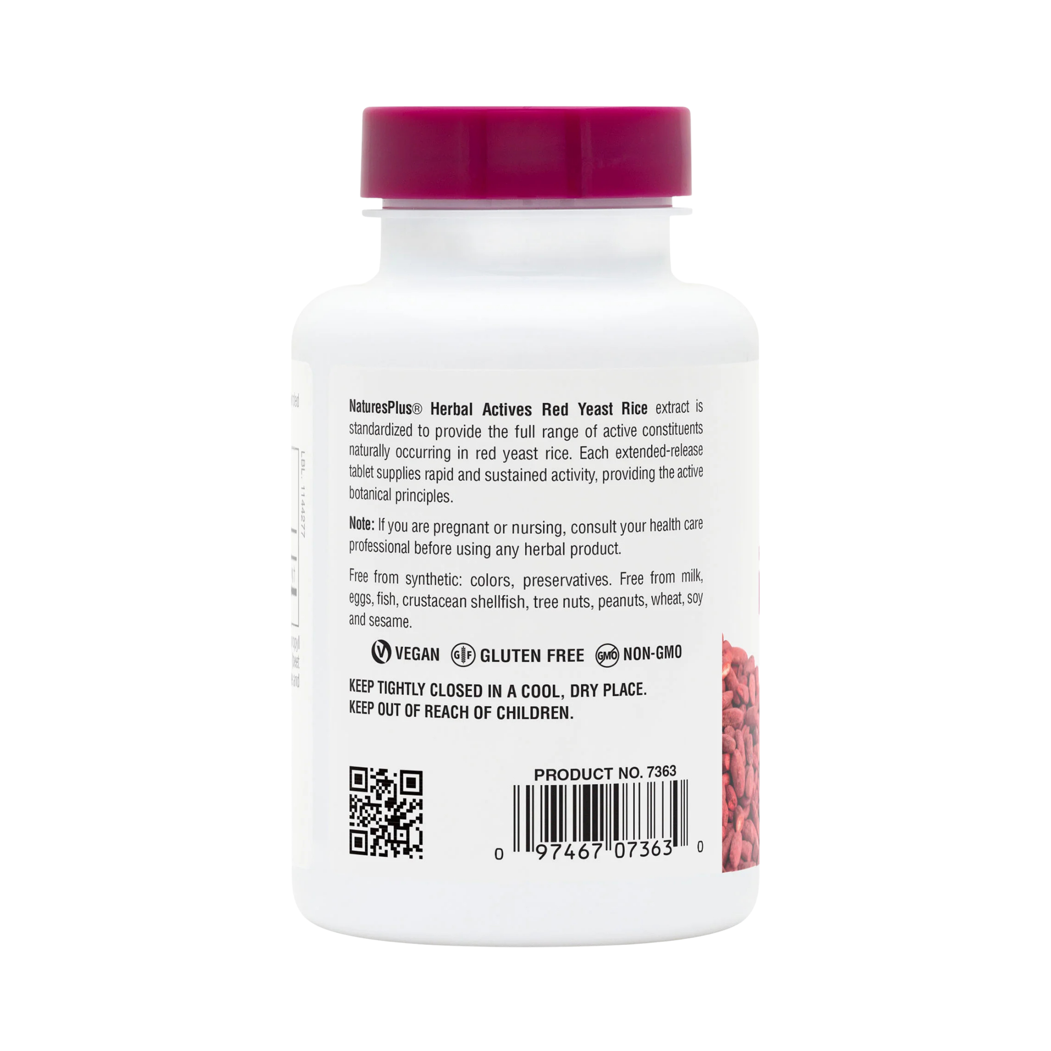 NaturesPlus, Herbal Actives, Red Yeast Rice, 120 Mini-Tablets