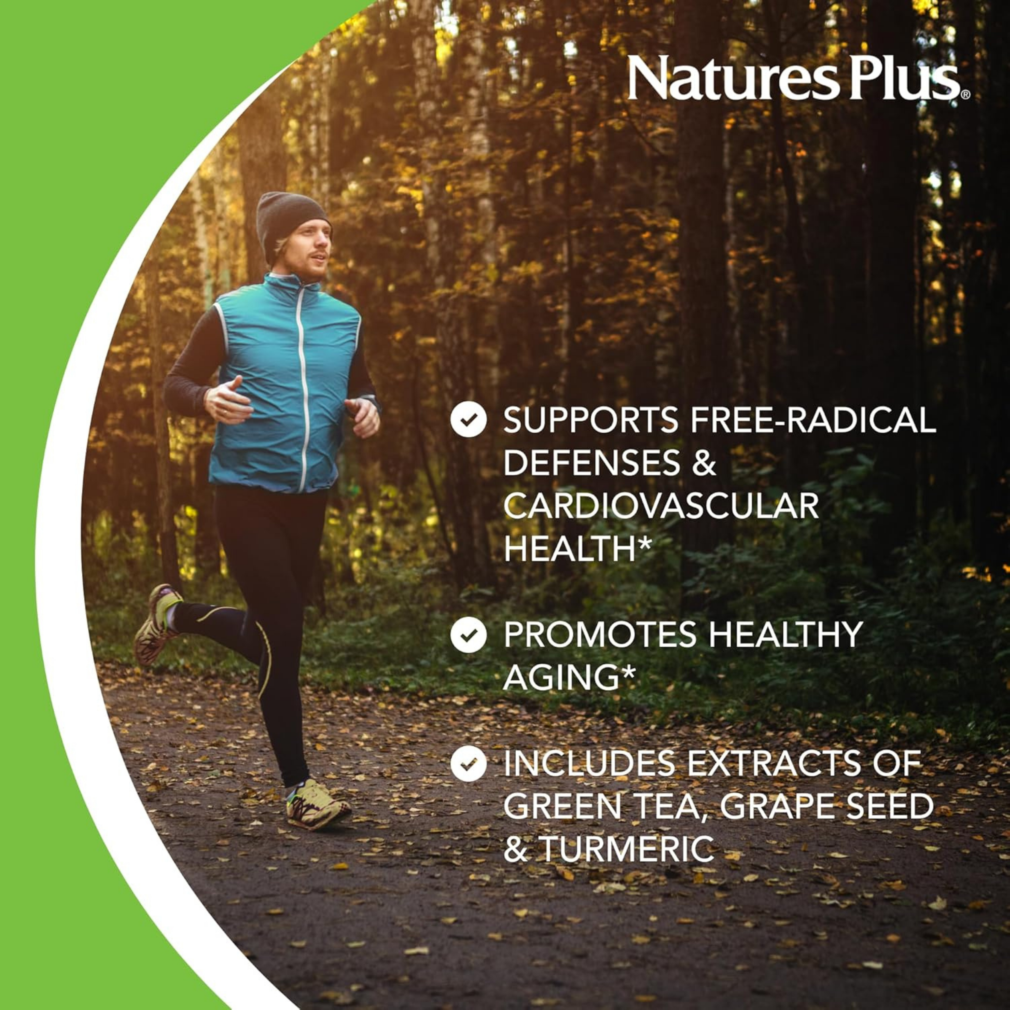 NaturesPlus, Herbal Actives Resveratrol, Extended Release, 125 Mg, 60 Vegetarian Tablets