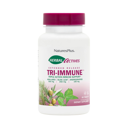 NaturesPlus, Herbal Actives, Extended Release Tri-Immune, 60 Tablets