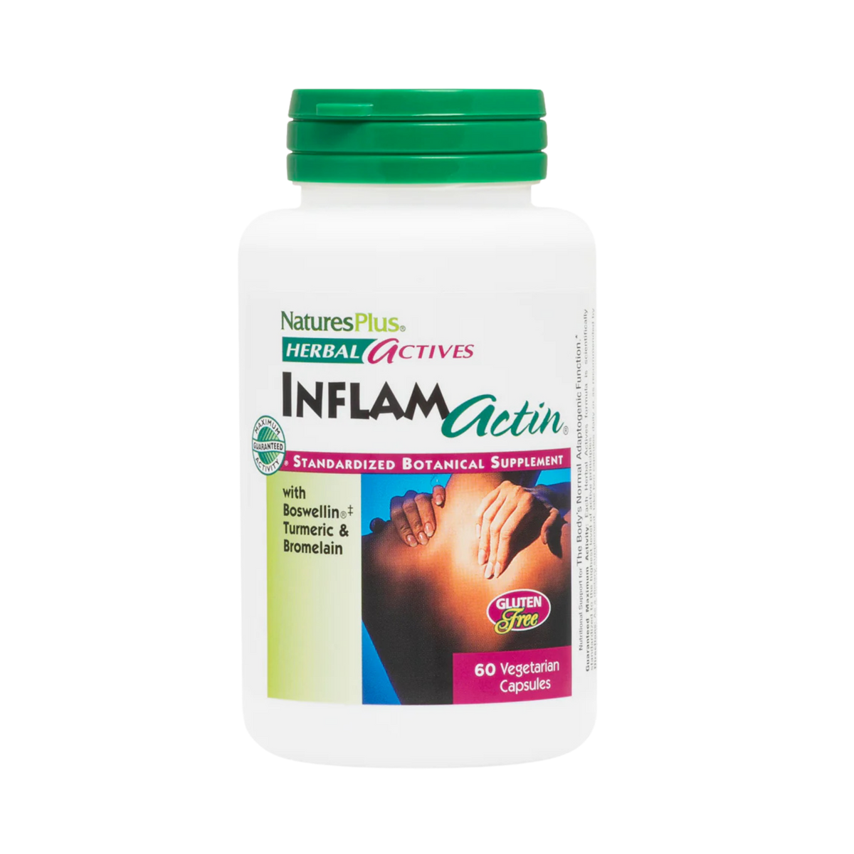 NaturesPlus, Herbal Actives, InflamActin, 60 Vegan Capsules