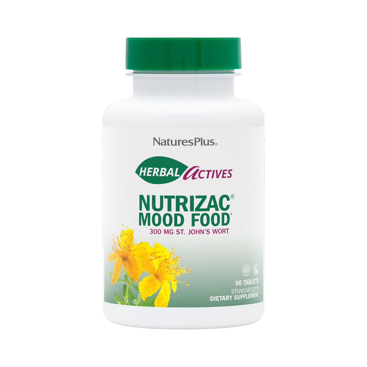 NaturesPlus, Herbal Actives NutriZAC Mood Food, 90 Tablets