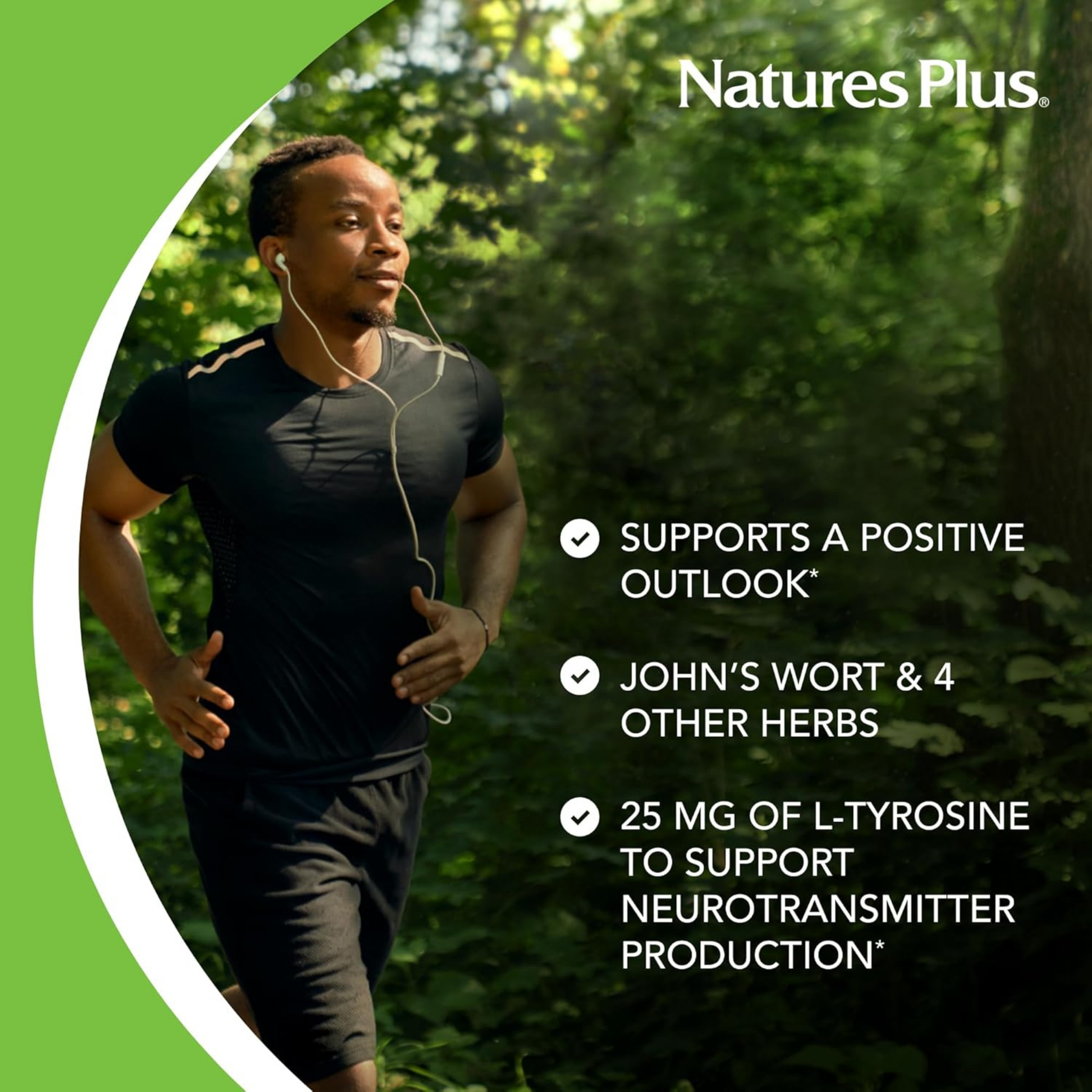 NaturesPlus, Herbal Actives NutriZAC Mood Food, 90 Tablets