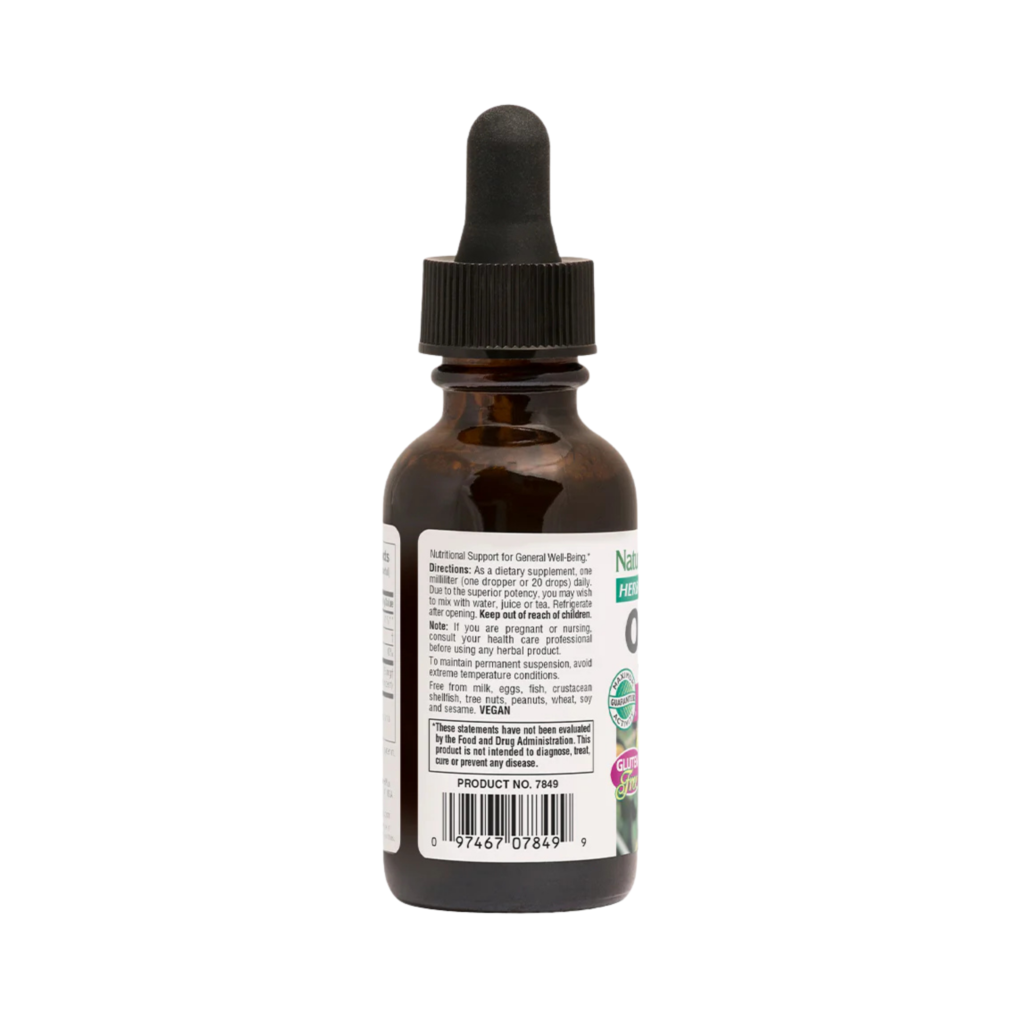 NaturesPlus, Herbal Actives, Olive Leaf, Alcohol Free, 125 Mg, 1 Fl Oz