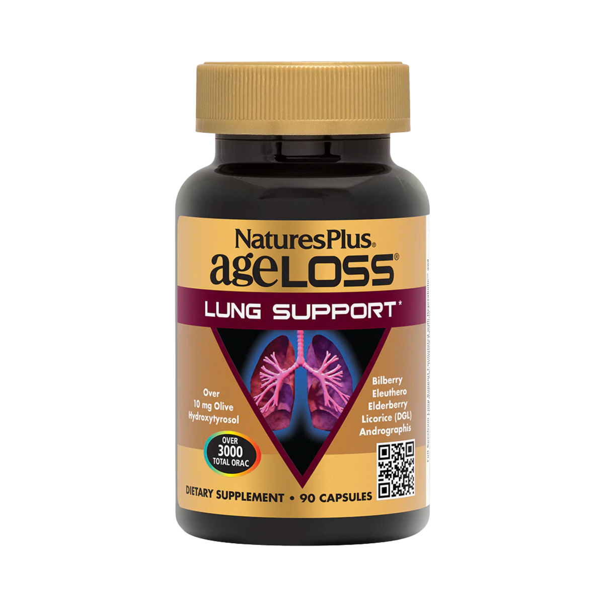 NaturesPlus, AgeLoss Lung Support, 90 Capsules