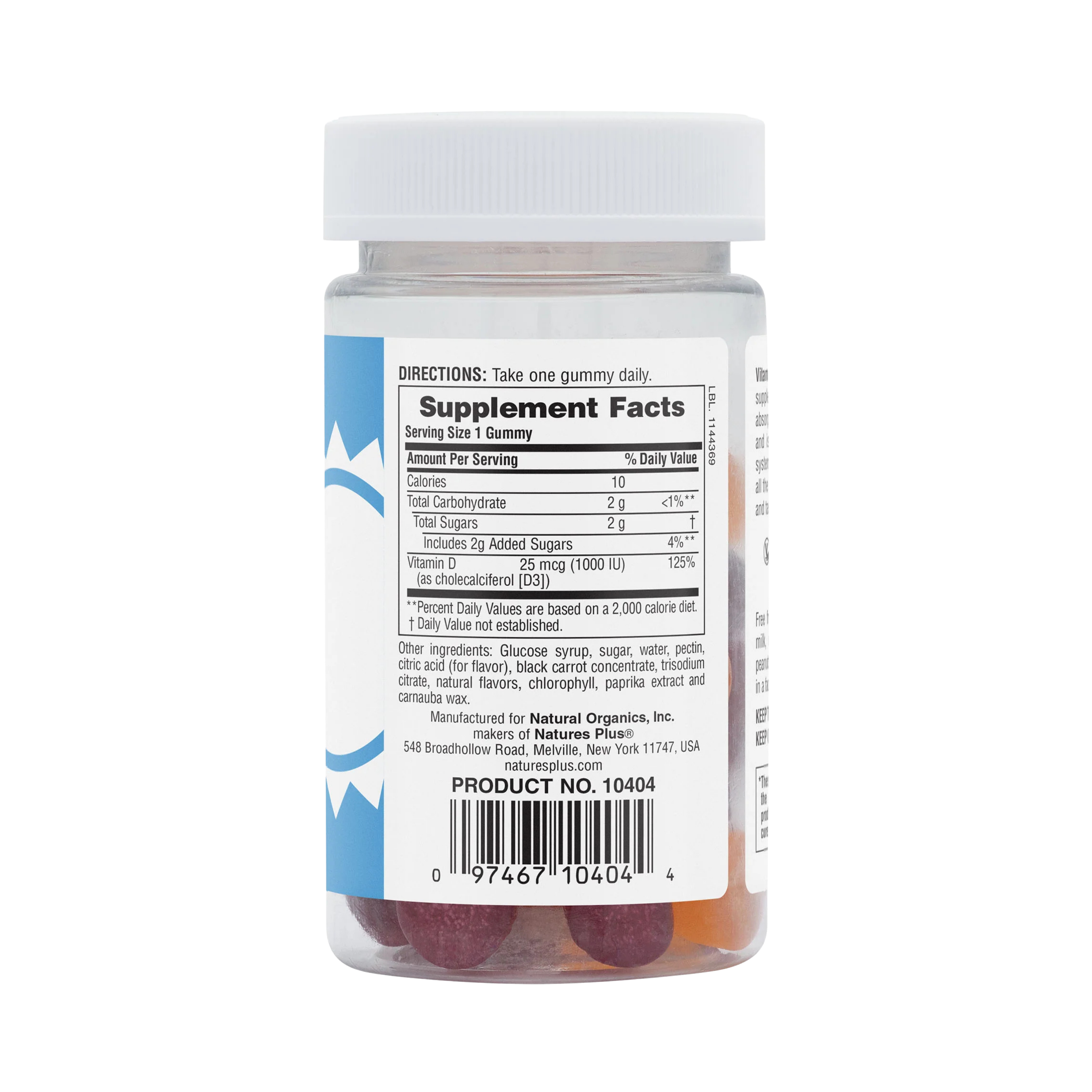 NaturesPlus, Vitamin D3 Gummies, Mixed Berry, 1,000 IU, 60 Gummies