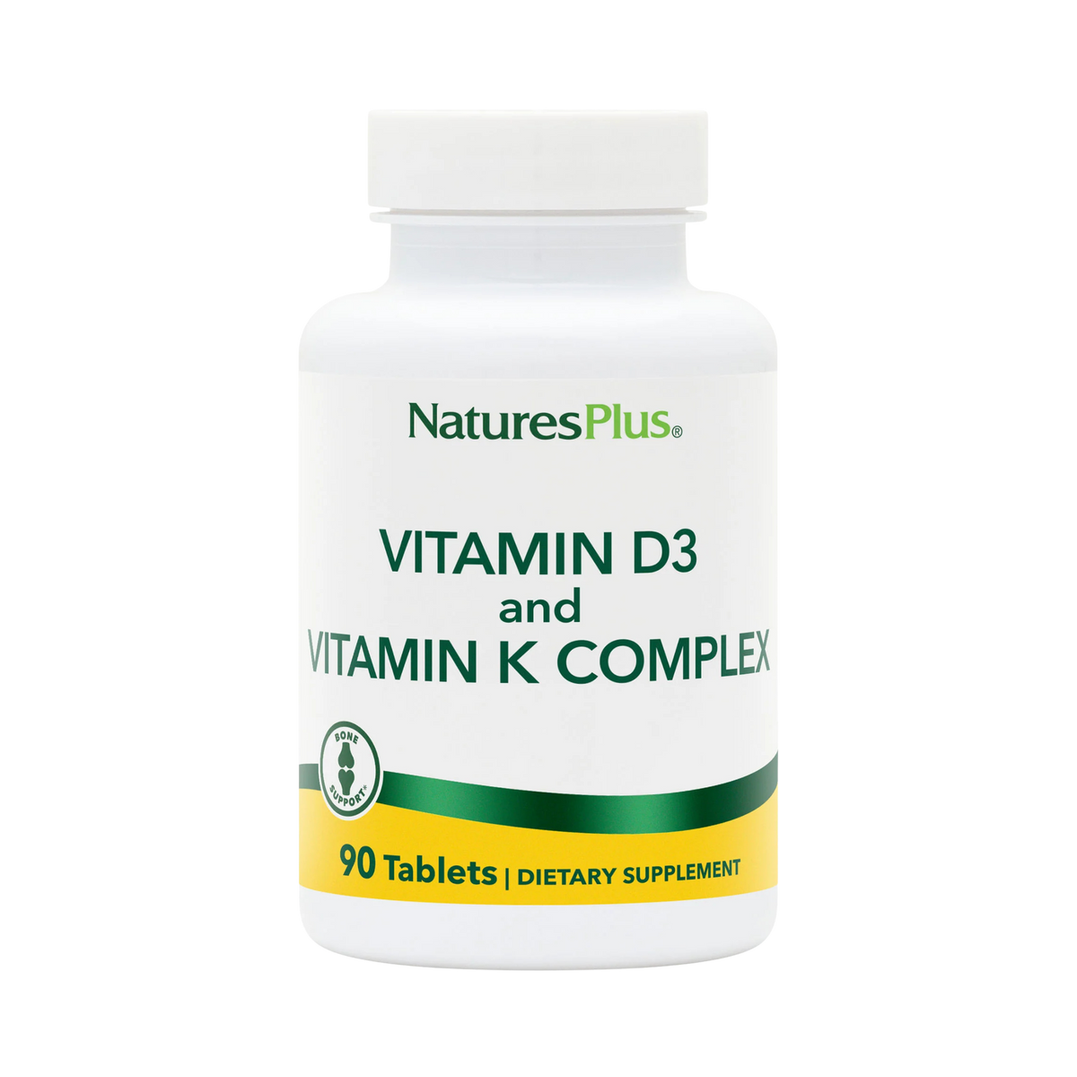 NaturesPlus, Vitamin D3 and Vitamin K Complex, 90 Tablets