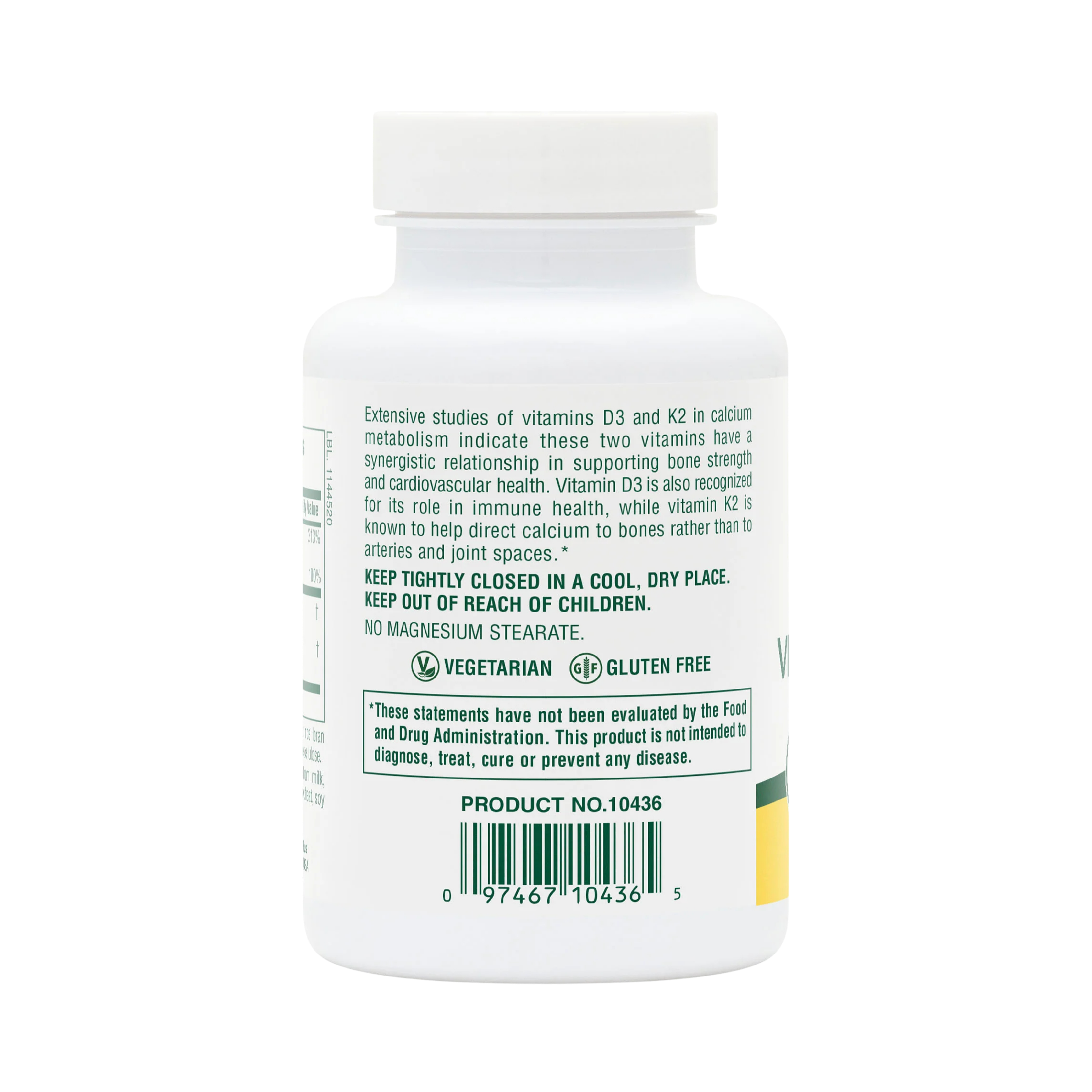 NaturesPlus, Vitamin D3 and Vitamin K Complex, 90 Tablets