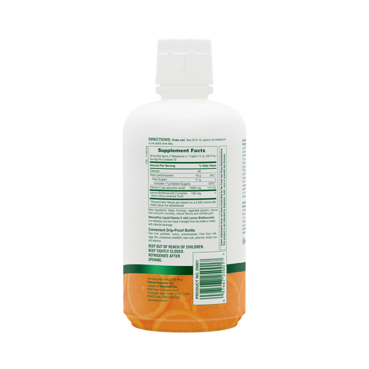 NaturesPlus, Liquid Vitamin C, Natural Orange, 1,000 Mg, 30 Fl Oz