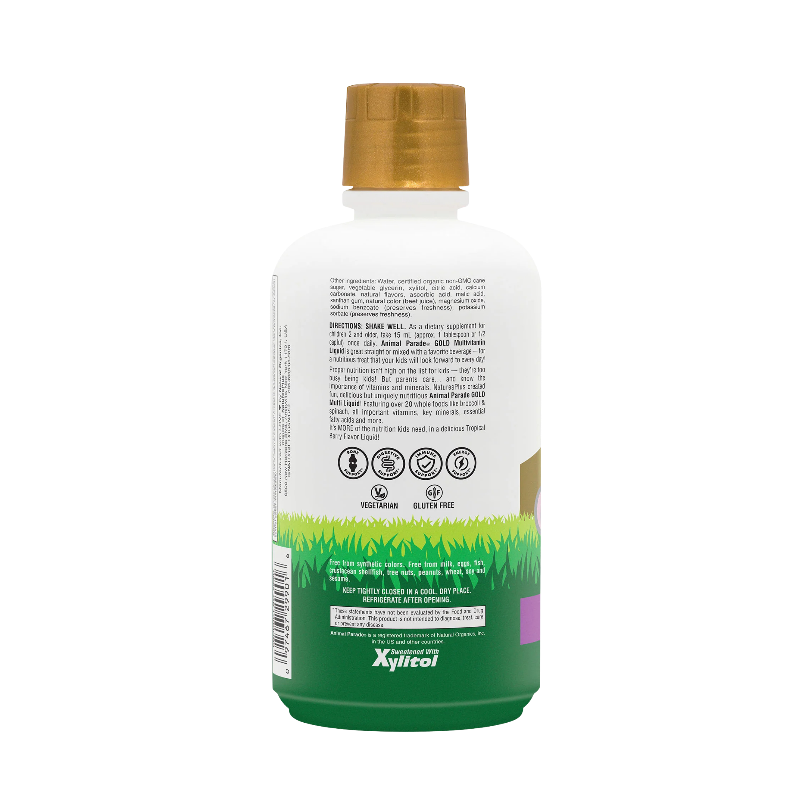 NaturesPlus, Animal Parade Gold, Multivitamin Liquid, Tropical Berry, 30 Fl Oz