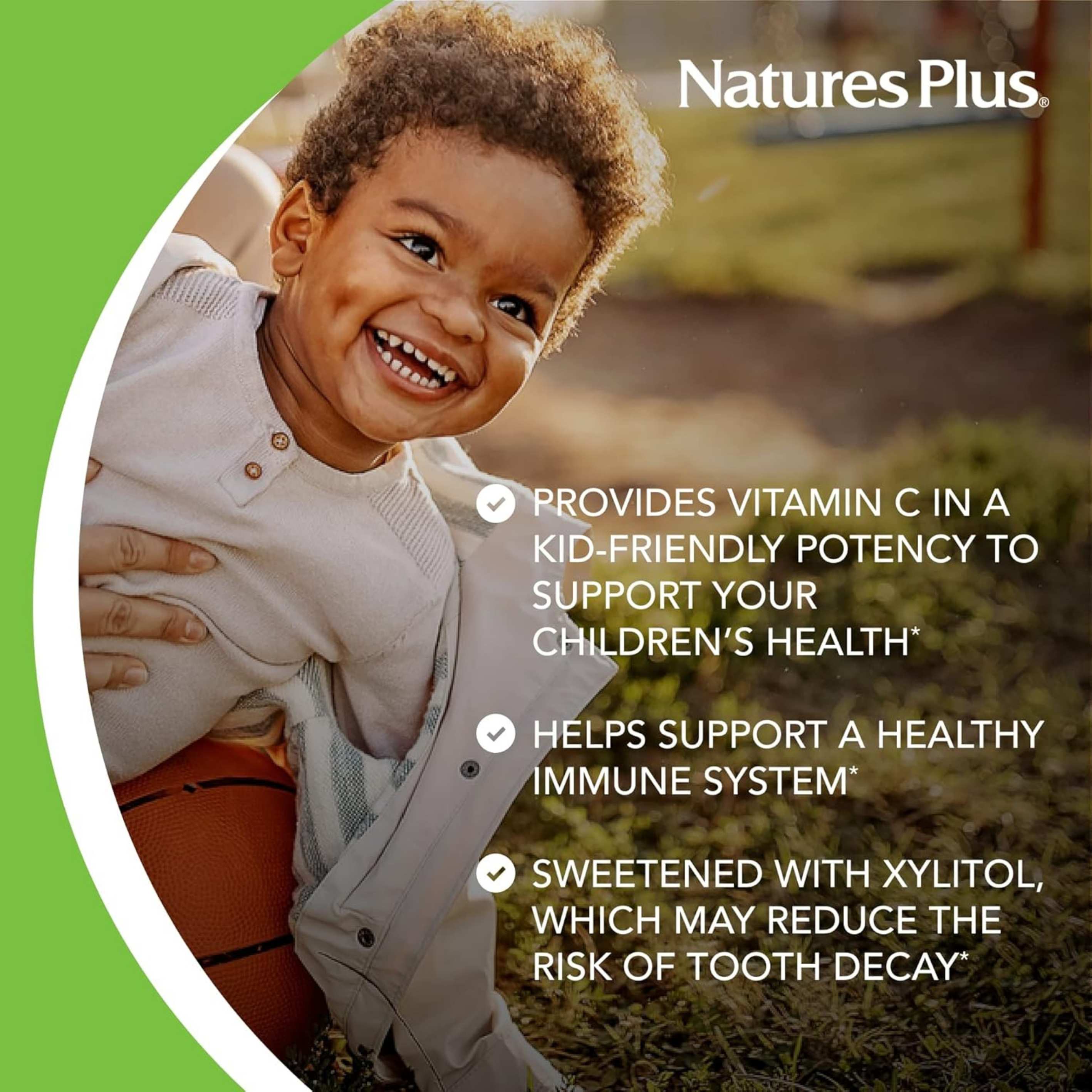 NaturesPlus, Animal Parade, Vitamin C, Children's Chewable Supplement, Sugar Free, Orange Juice, 90 Animal-Shaped Tablets
