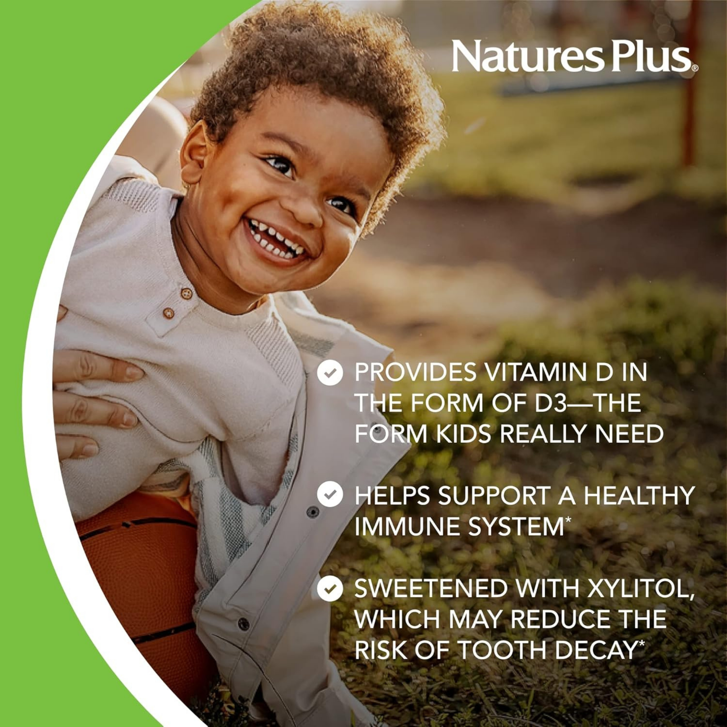 NaturesPlus, Animal Parade, Vitamin D3, Sugar Free, Black Cherry, 12.5 Mcg, 90 Animal-Shaped Tablets