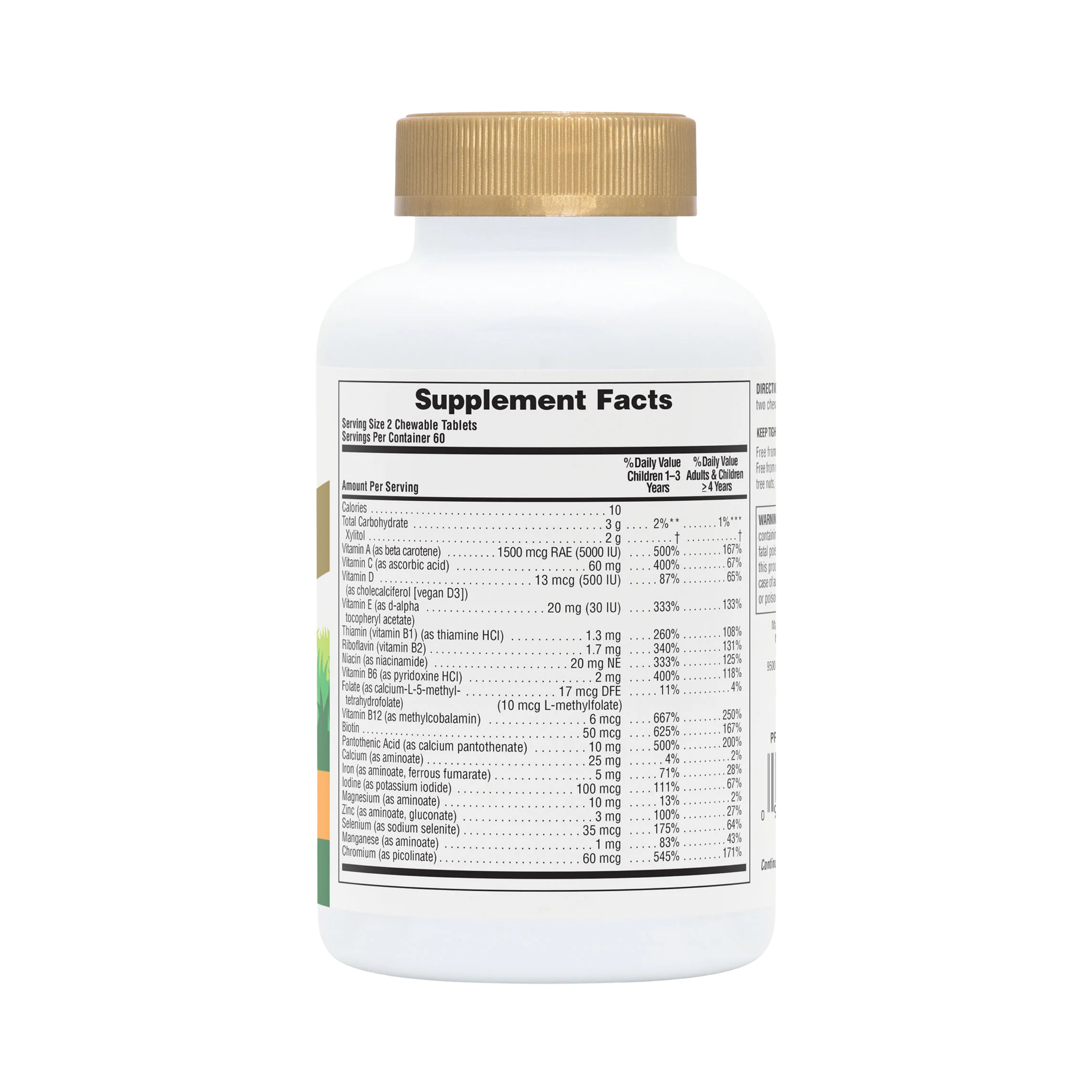 NaturesPlus, Animal Parade Gold, Children's Chewable Multivitamin Supplement, Cherry, Grape & Orange, 120 Animal-Shaped Tablets