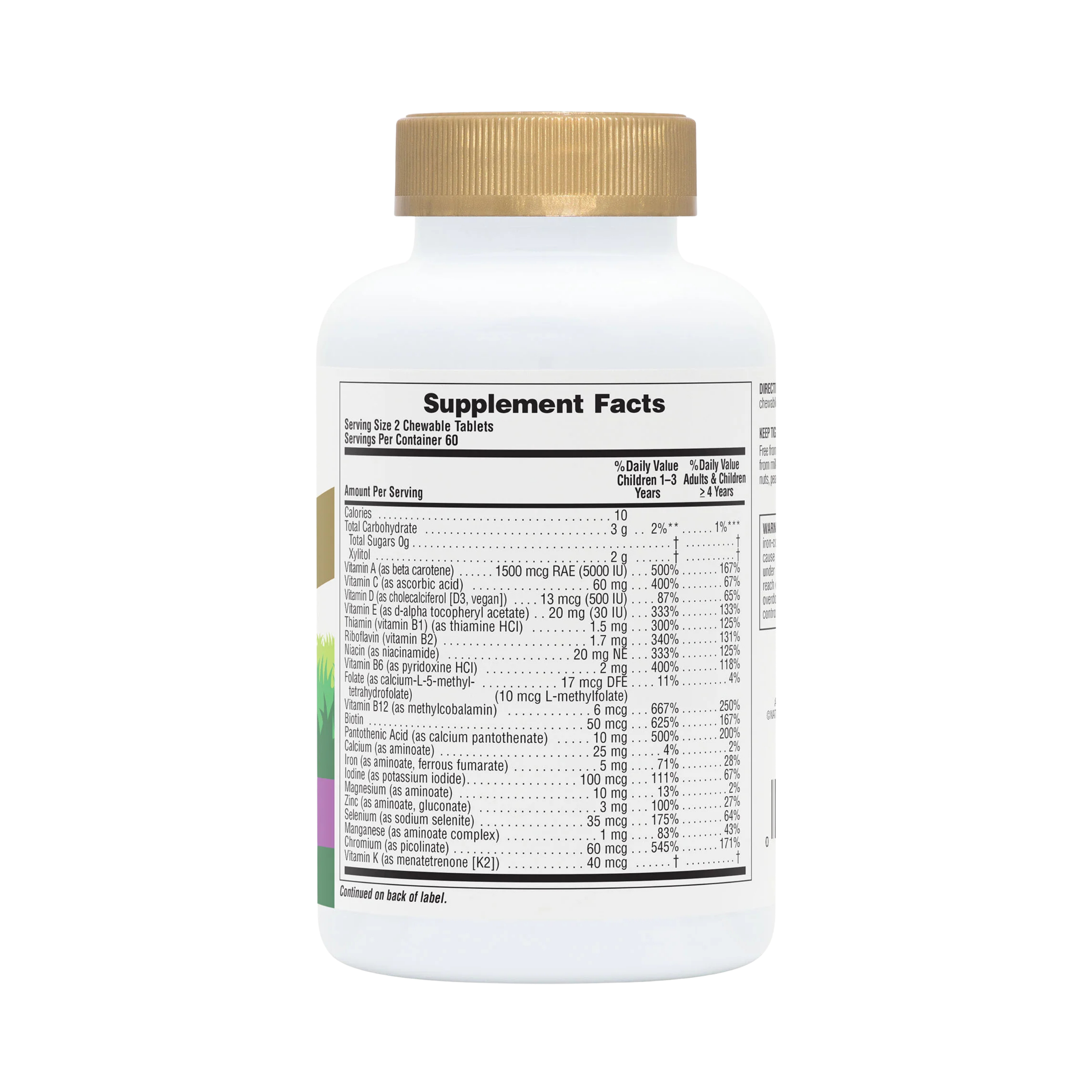 NaturesPlus, Animal Parade Gold, Children's Multivitamin Chewable Supplement, Grape, 120 Animal-Shaped Tablets