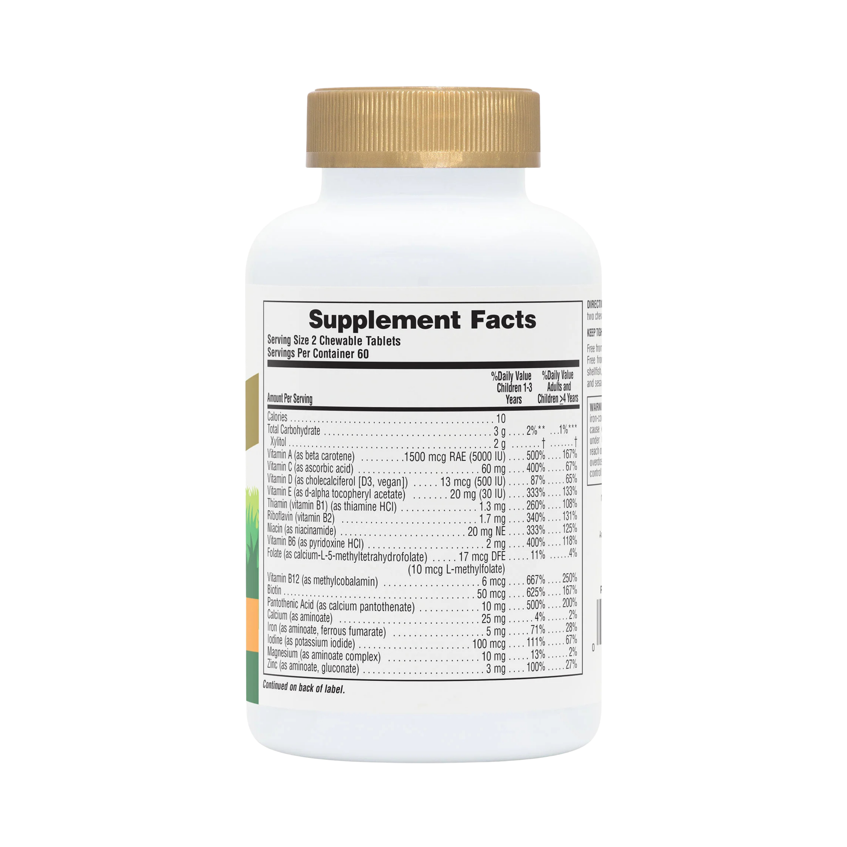 NaturesPlus, Animal Parade Gold, Children's Chewable Multivitamin, Orange, 120 Animal-Shaped Tablets