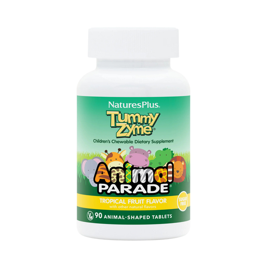 NaturesPlus, Animal Parade, Tummy Zyme, Tropical Fruit , 90 Animal-Shaped Tablets
